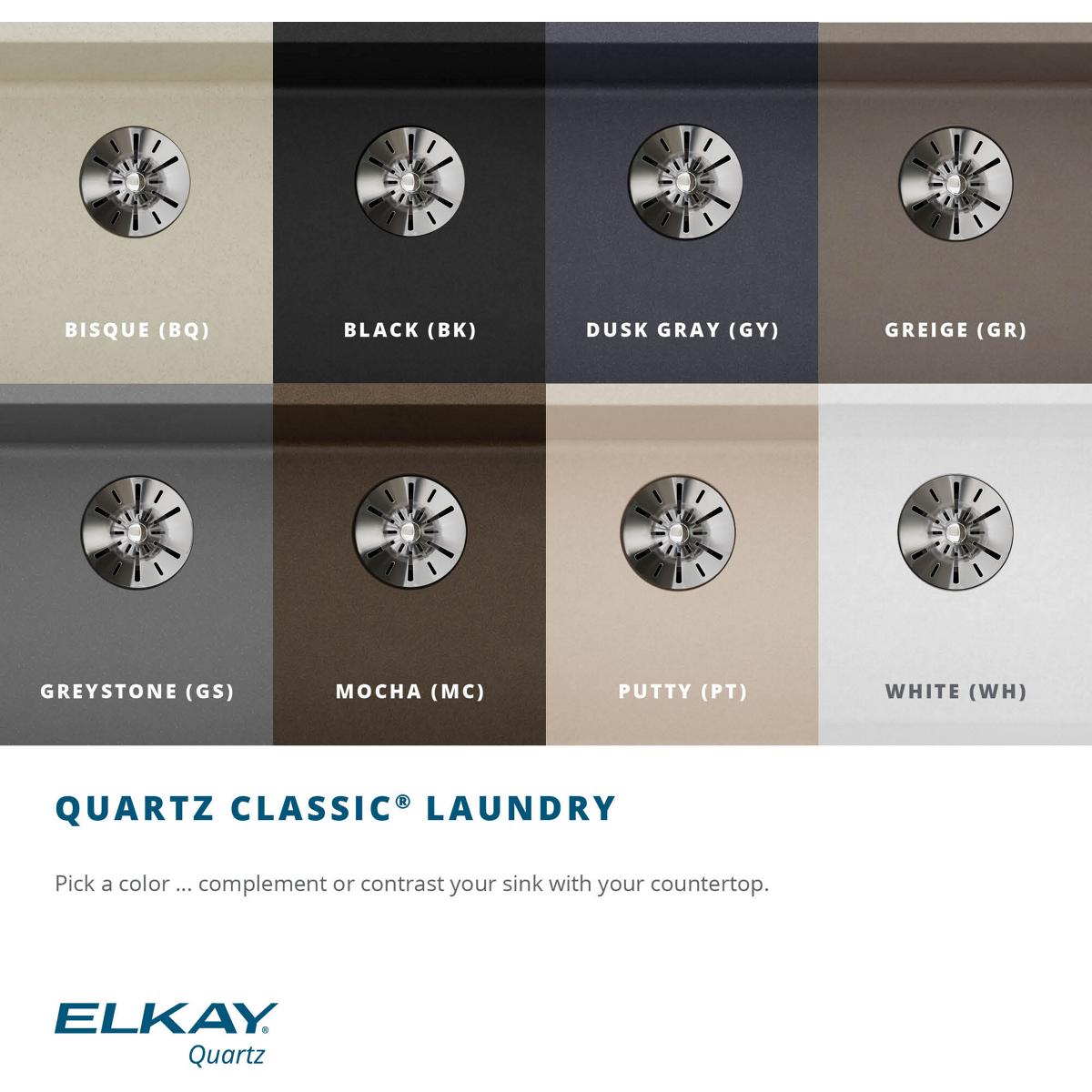 Alternate Image for Elkay Classic 25" Quartz Laundry Sink, Greystone, ELG252212PDGS0