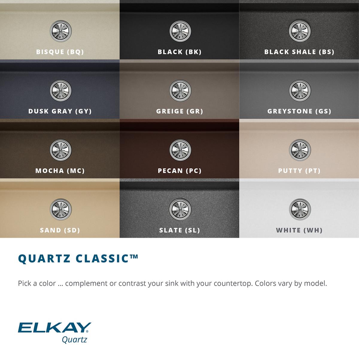 Alternate Image for Elkay Classic 33" Quartz Kitchen Sink, 55/45 Double Bowl, Putty, ELGH3322RPT0