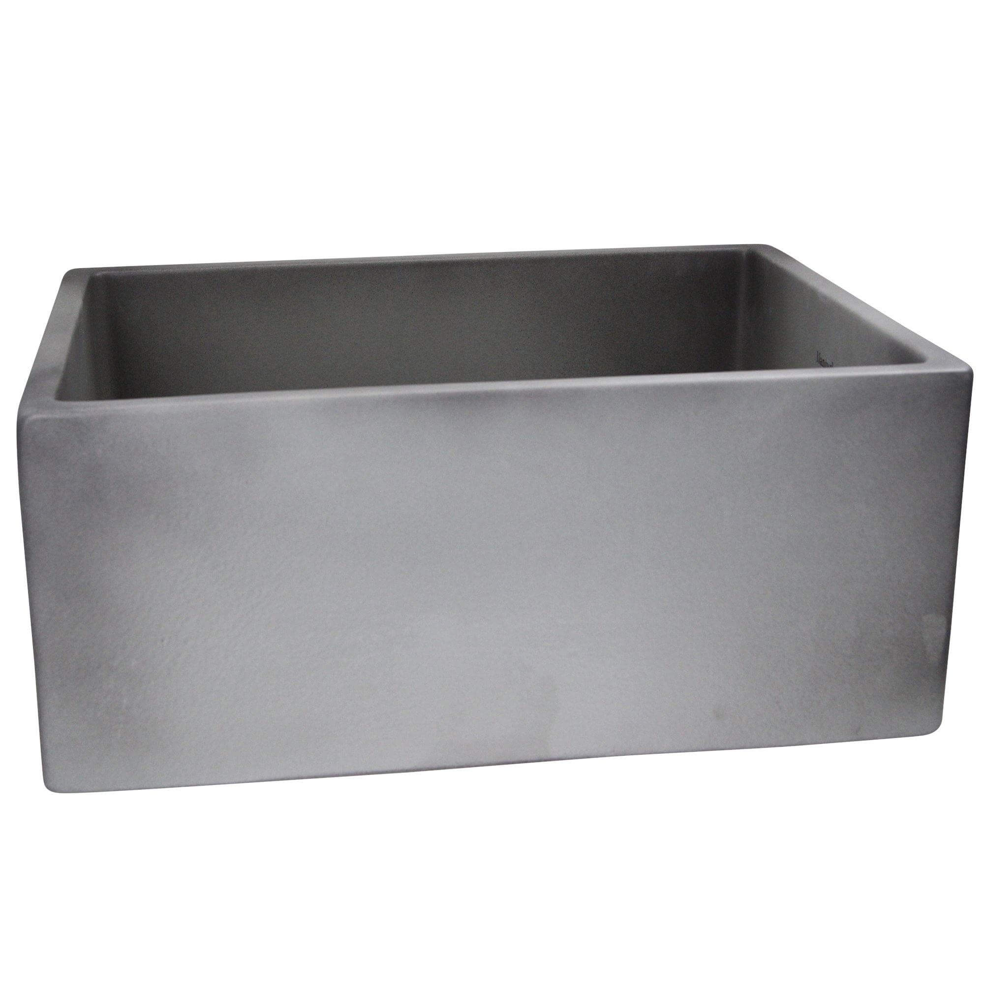 Alternate Image for Nantucket Sinks Vineyard 23" Fireclay Farmhouse Sink, Concrete, FCFS2418S-Concrete
