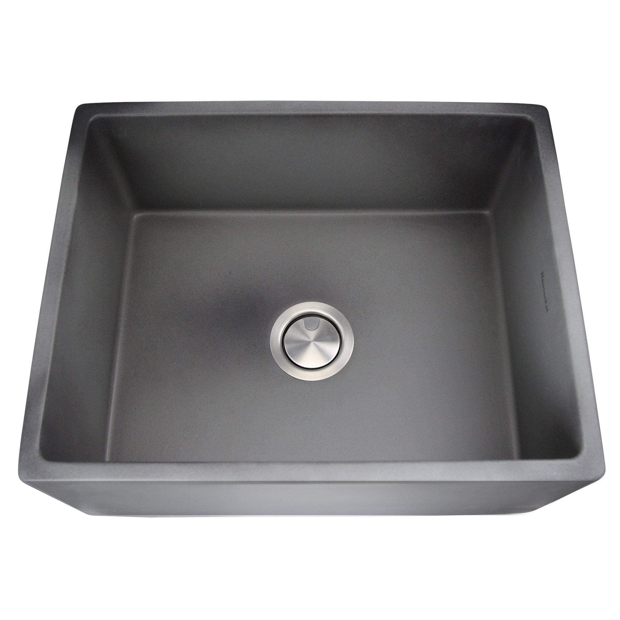 Alternate Image for Nantucket Sinks Vineyard 23" Fireclay Farmhouse Sink, Concrete, FCFS2418S-Concrete