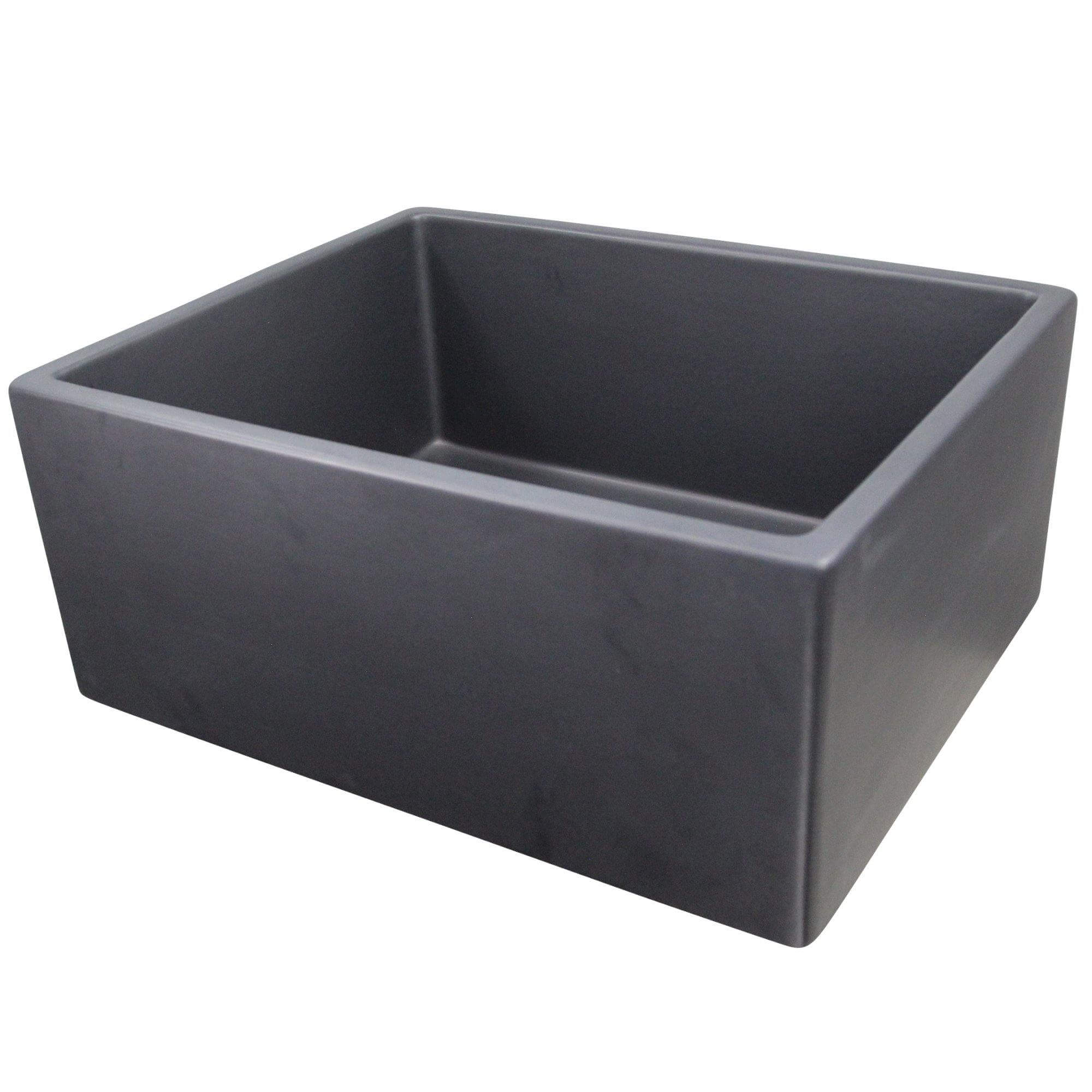 Alternate Image for Nantucket Sinks Vineyard 23" Fireclay Farmhouse Sink, Matte Black, FCFS2418S-MatteBlack
