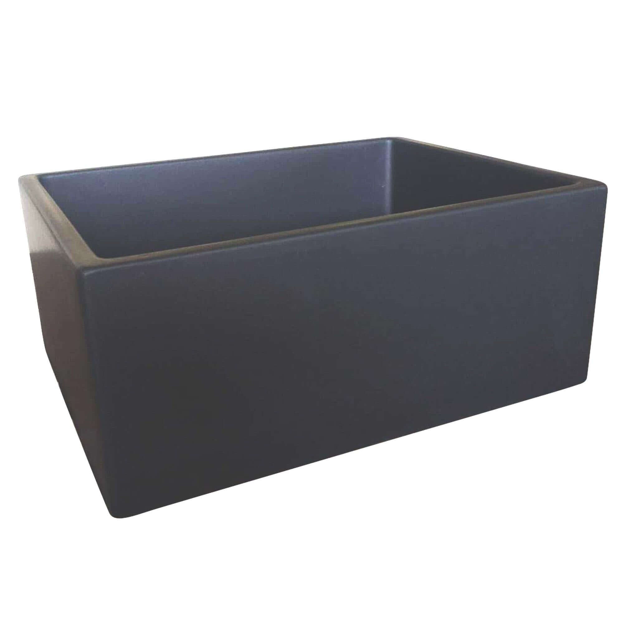 Alternate Image for Nantucket Sinks Vineyard 23" Fireclay Farmhouse Sink, Matte Black, FCFS2418S-MatteBlack