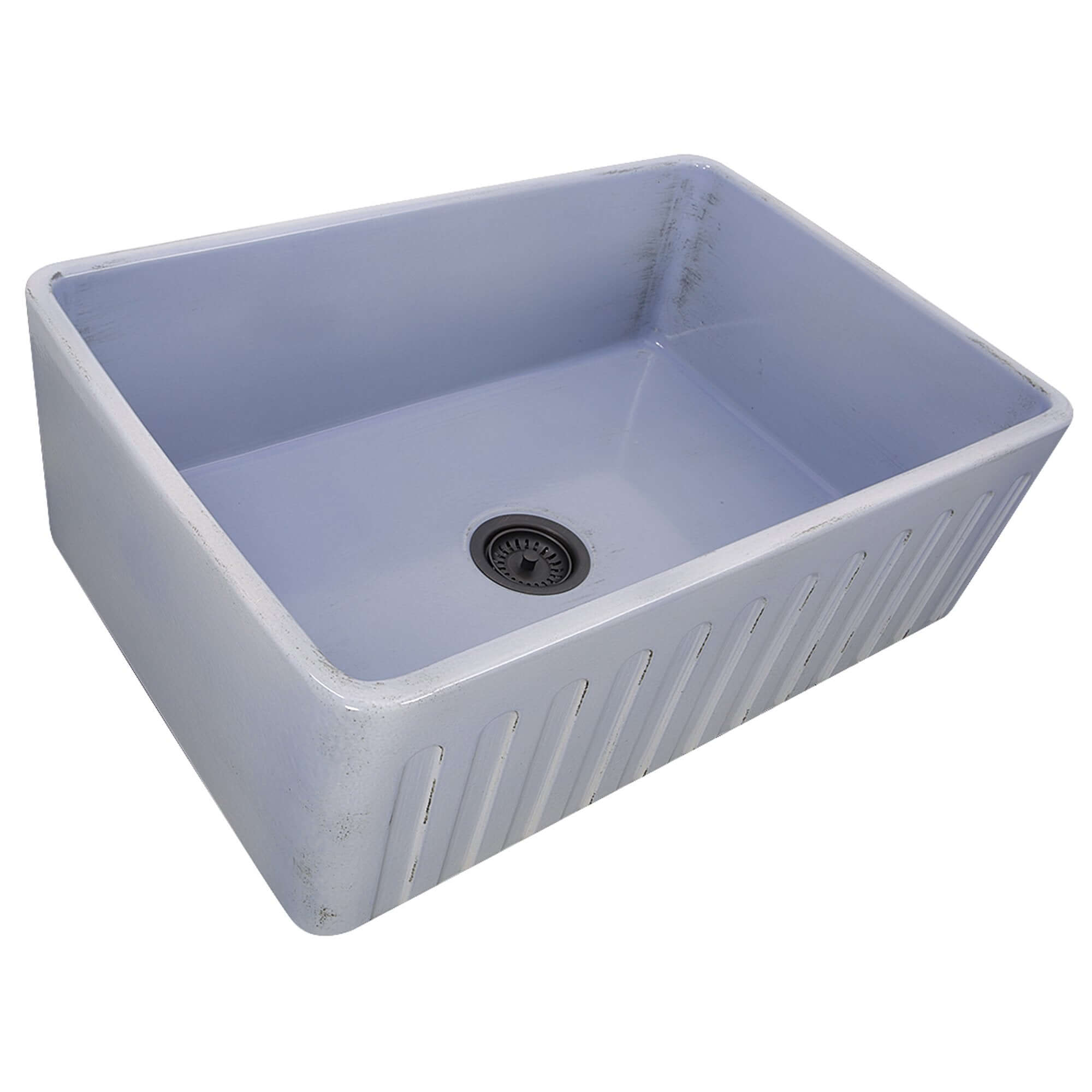 Alternate Image for Nantucket Sinks Vineyard 30" Fireclay Farmhouse Sink, Light Blue, FCFS3020S-ShabbySugar