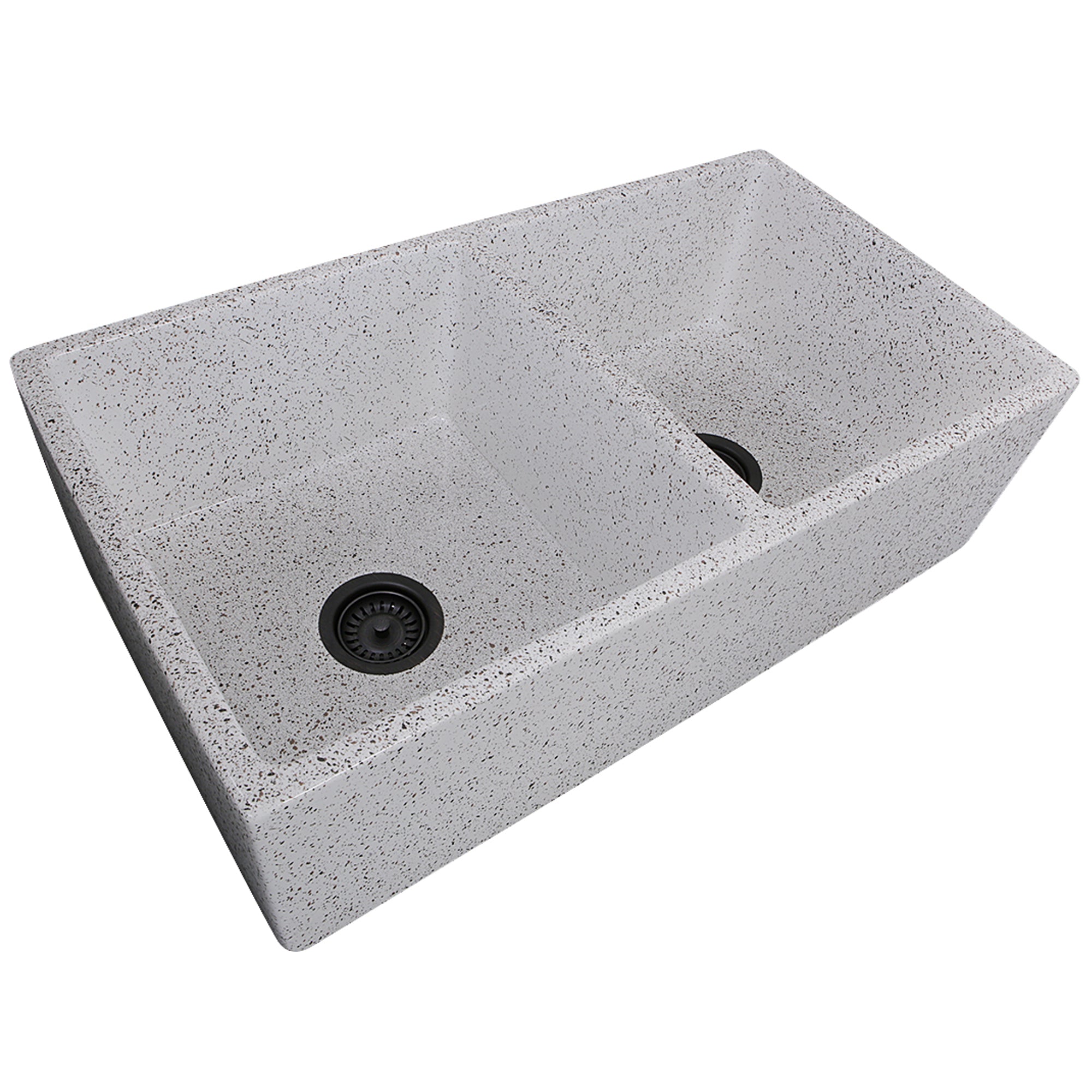Nantucket Sinks Vineyard 33" Fireclay Farmhouse Sink, Double Bowl, Various neutrals, FCFS3318D-PietraSarda