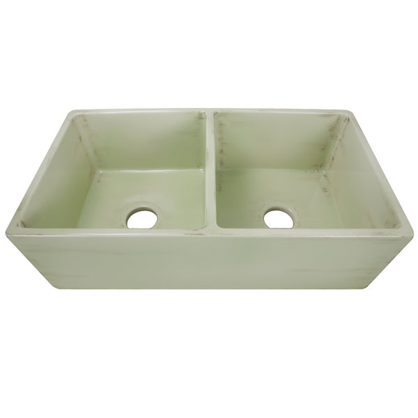 Nantucket Sinks Vineyard 33 Fireclay Farmhouse Sink Double Bowl Lig 8660