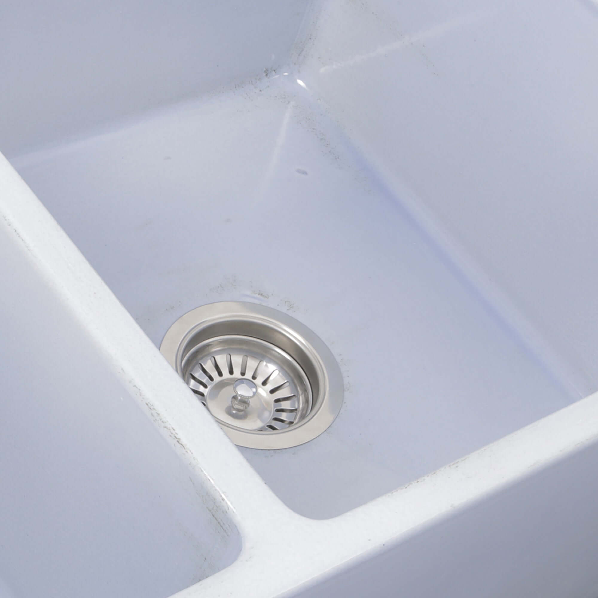 Alternate Image for Nantucket Sinks Vineyard 33" Fireclay Farmhouse Sink, Double Bowl, Light Blue, FCFS3318D-ShabbySugar