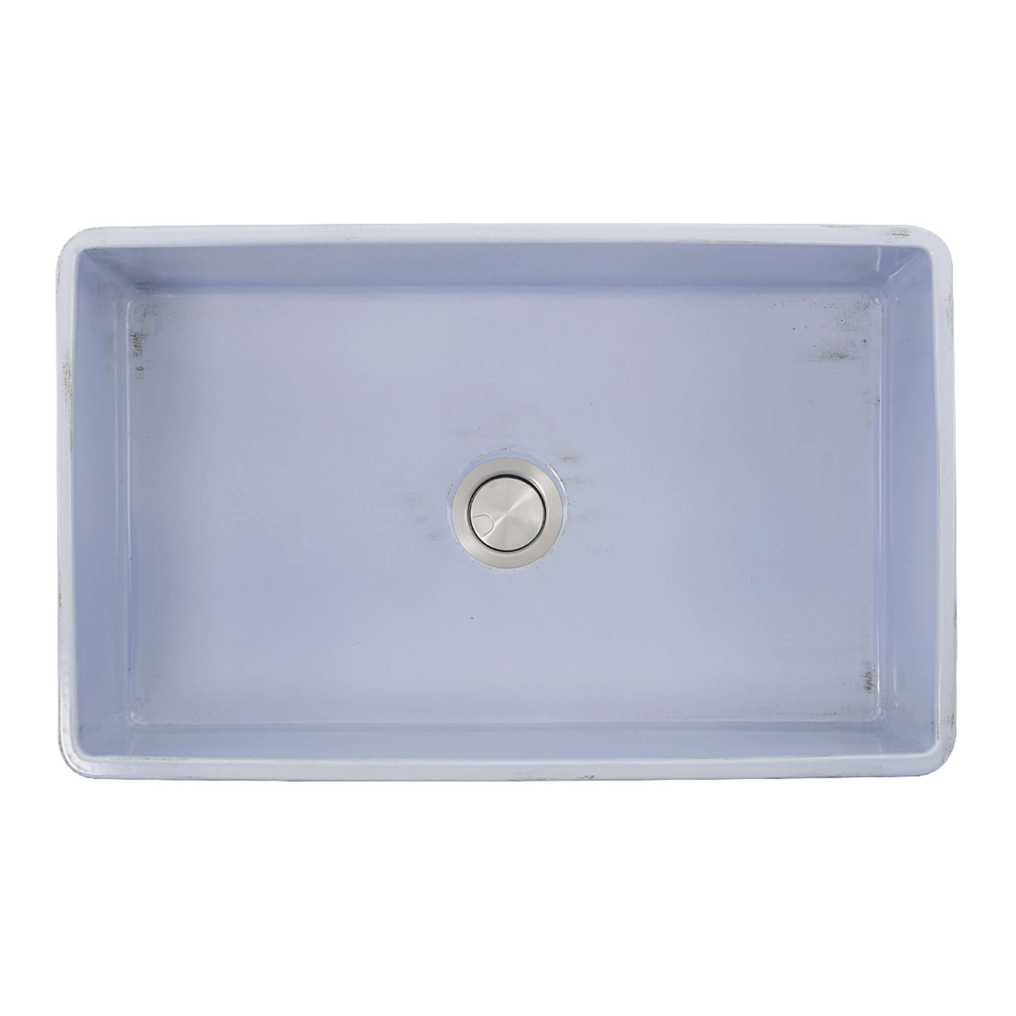 Nantucket Sinks Vineyard 33" Fireclay Farmhouse Sink, Light Blue, FCFS3320S-ShabbySugar