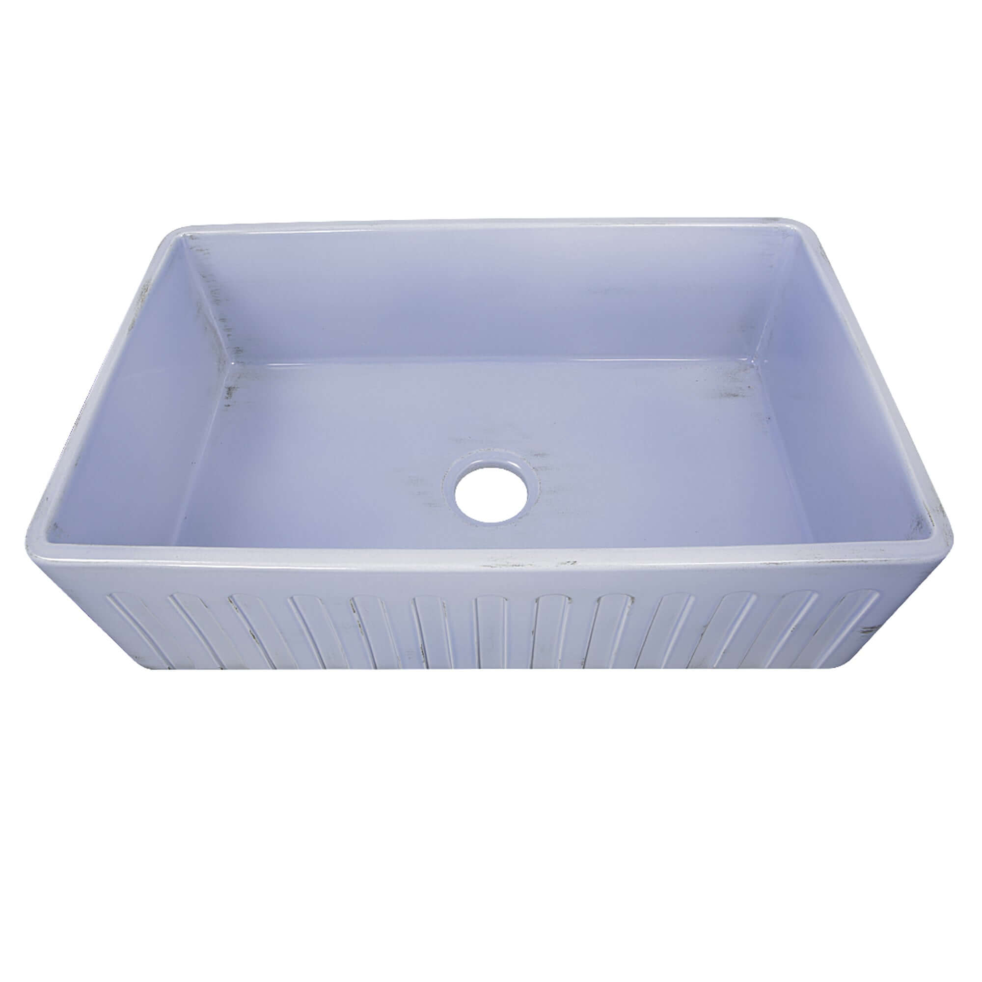 Alternate Image for Nantucket Sinks Vineyard 33" Fireclay Farmhouse Sink, Light Blue, FCFS3320S-ShabbySugar