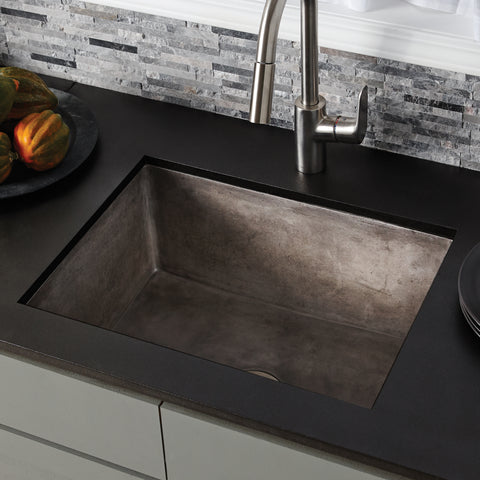 Native Trails 24" NativeStone Concrete Farmhouse Sink, Slate, NSK2418-S