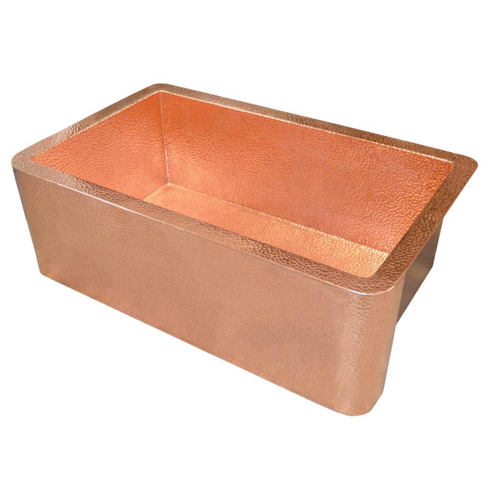 Native Trails 30" Copper Farmhouse Sink, Polished Copper, CPK494