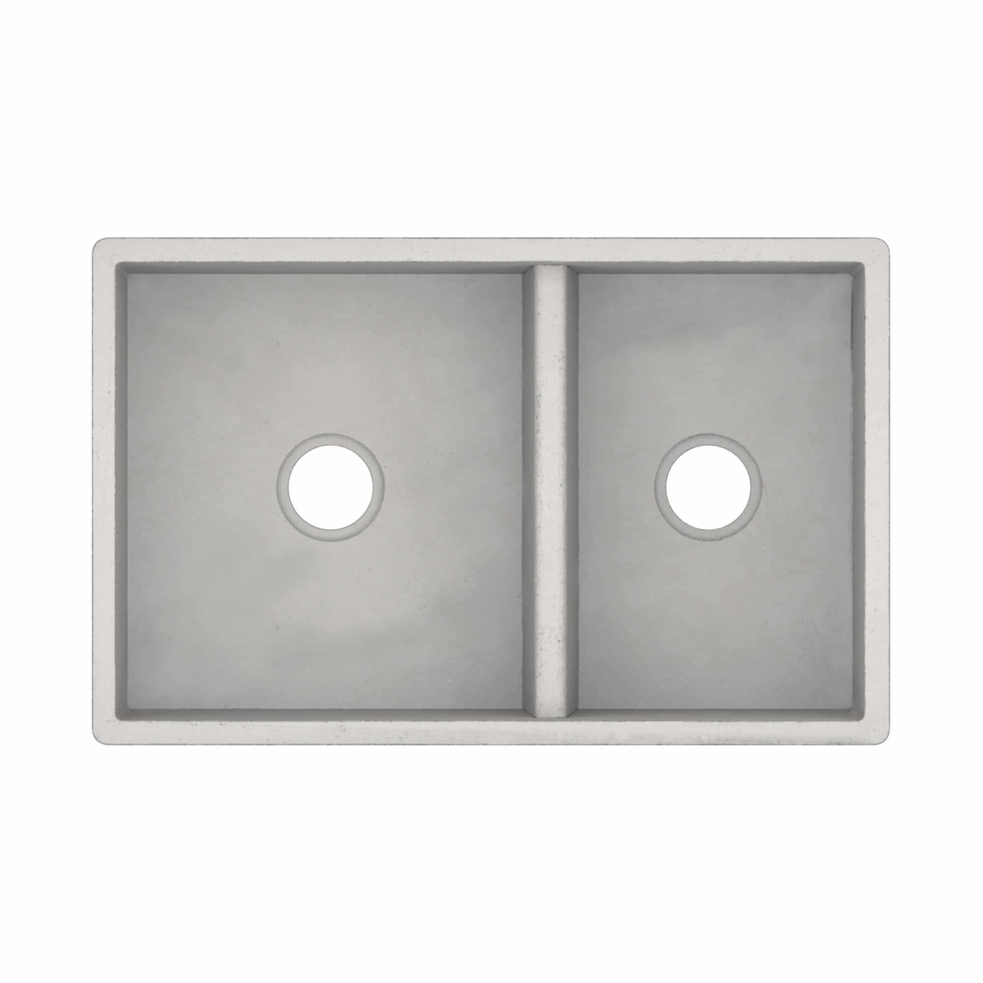 Alternate Image for Native Trails Farmhouse Double Bowl 33" NativeStone Concrete Farmhouse Sink, 60/40 Double Bowl, Ash, NSKD3321-A