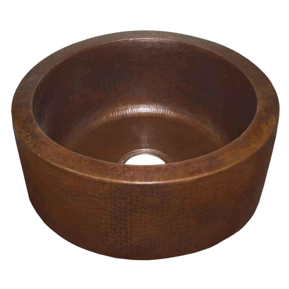 Native Trails Fiesta 19" Copper Farmhouse Sink, Antique Copper, CPS214