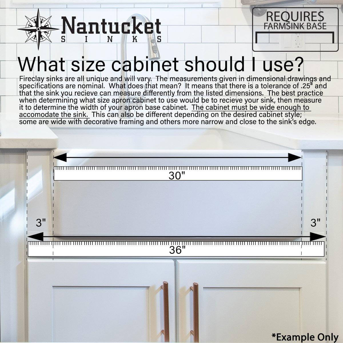 Alternate Image for Nantucket Sinks Vineyard 23" Fireclay Farmhouse Sink, Concrete, FCFS2418S-Concrete