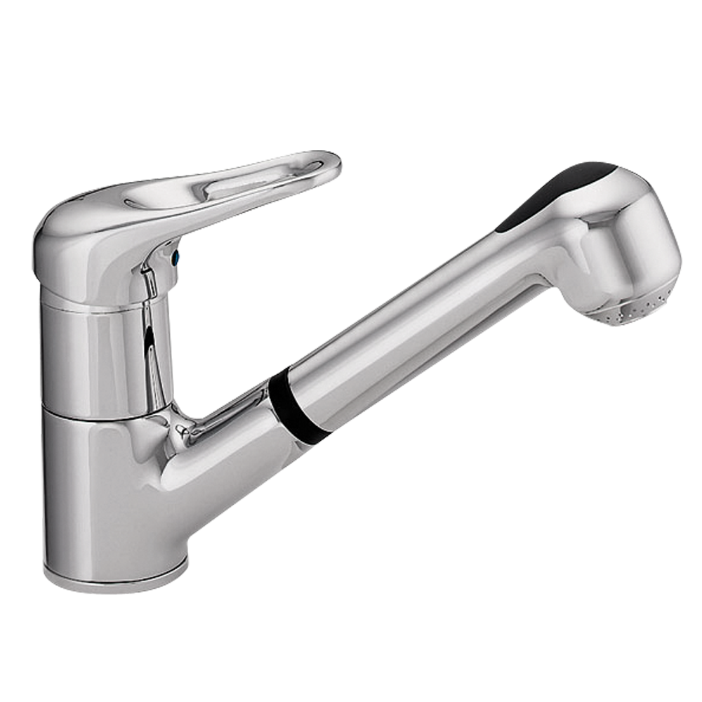 Houzer Gaia Pull Out Kitchen Faucet with CeraDox Technology Polished Chrome, GAIPO-361-PC