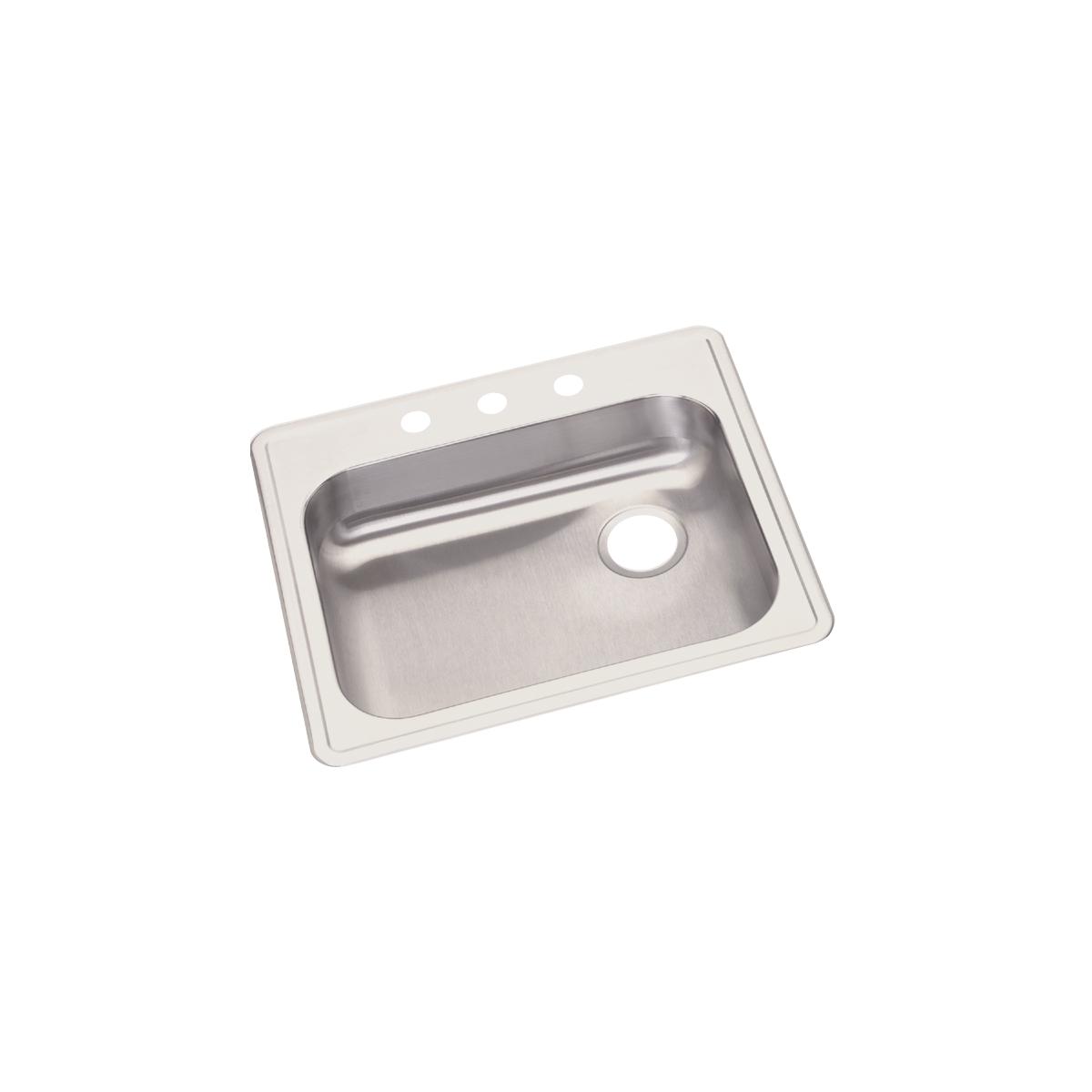 Alternate Image for Elkay Dayton 25" Stainless Steel Kitchen Sink, Satin, 4 Faucet Hole, GE12521R4