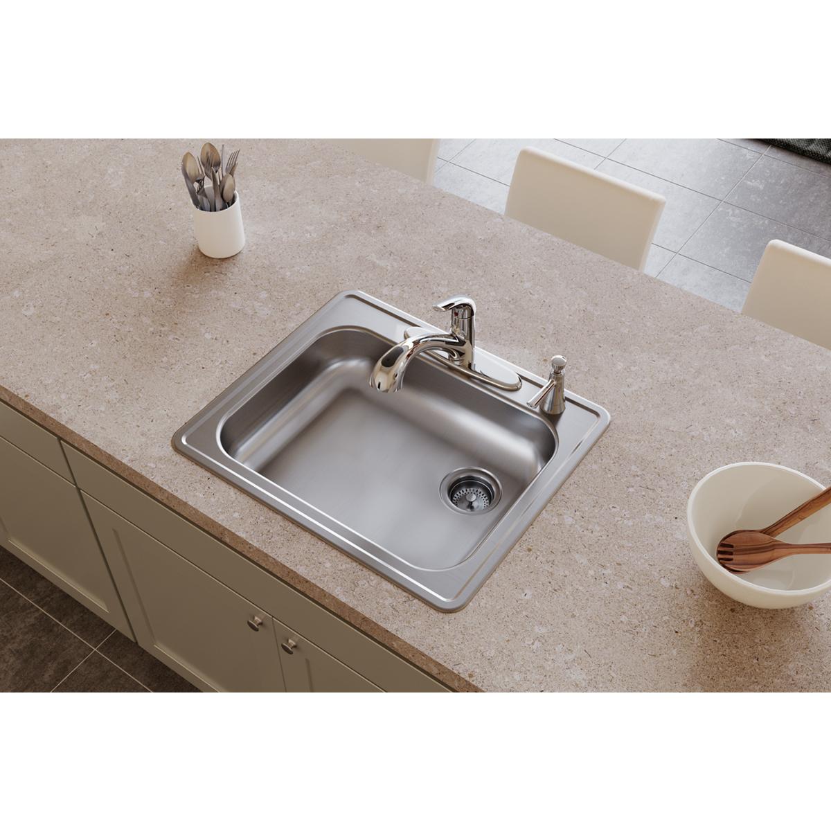 Elkay Dayton 25" Stainless Steel Kitchen Sink, Satin, GE12521R4 - The Sink Boutique