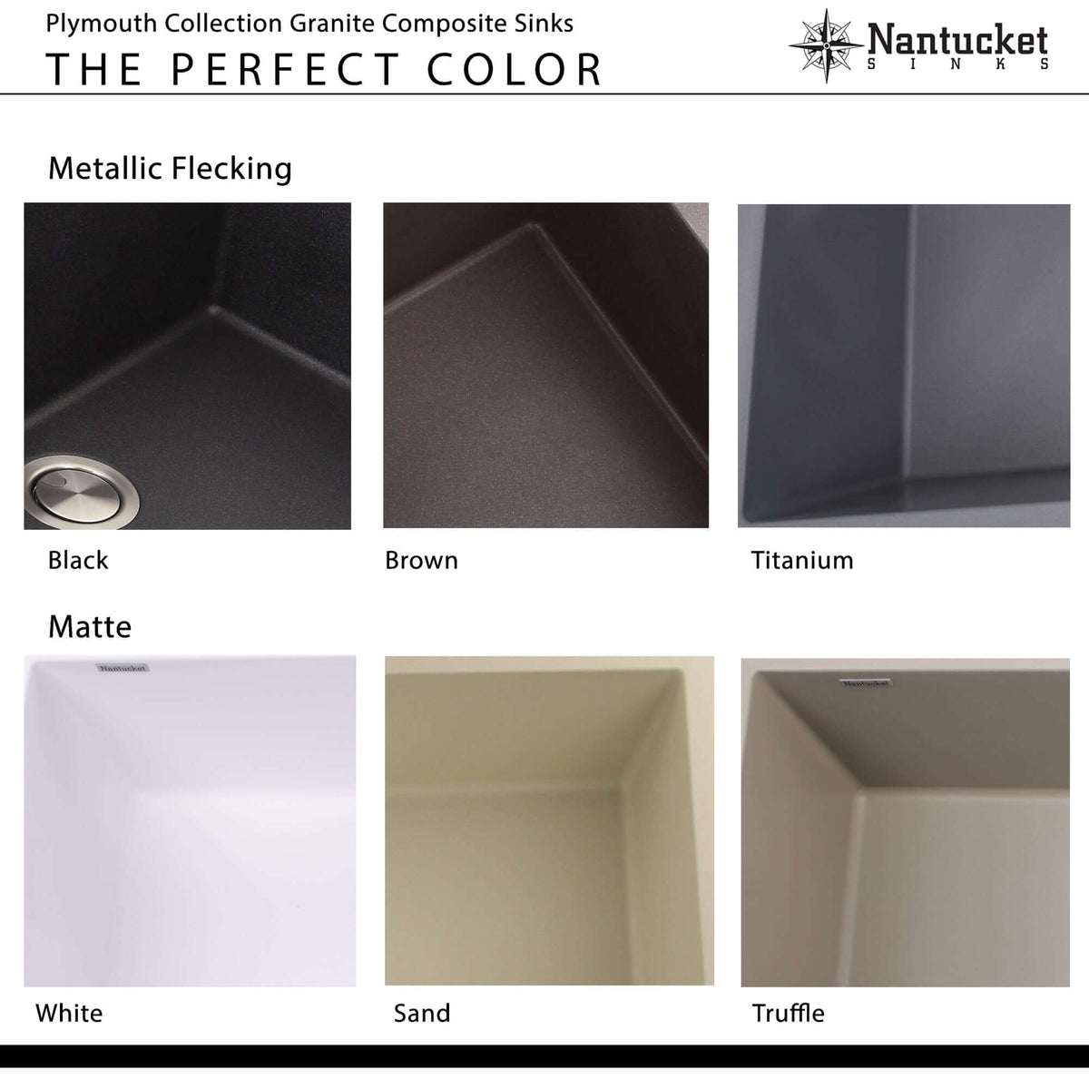 Alternate Image for Nantucket Sinks Plymouth 33" Undermount Granite Composite Kitchen Sink, 50/50 Double Bowl, Titanium Grey/metallic flecks, PR5050-LDTI