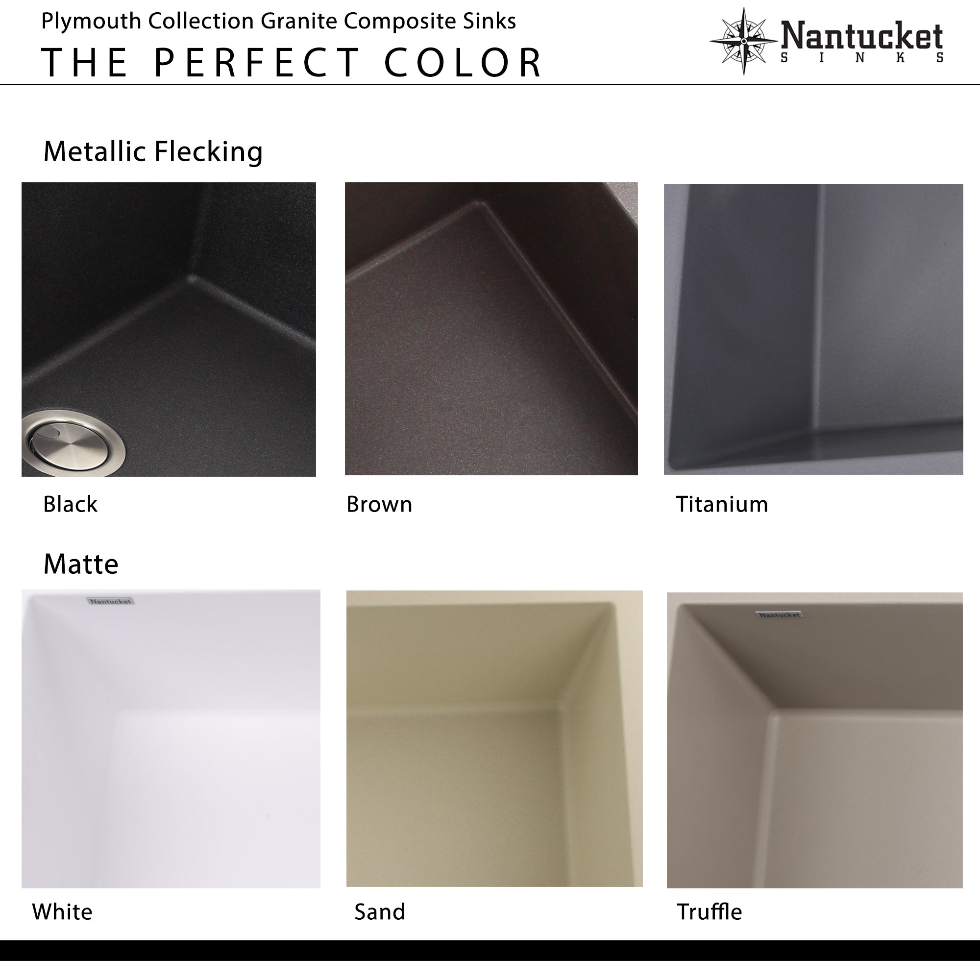 Alternate Image for Nantucket Sinks Plymouth 33" Granite Composite Kitchen Sink, 60/40 Double Bowl, Black, PR6040-BL