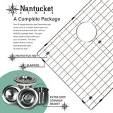 Nantucket Sinks Sconset 32" Stainless Steel Kitchen Sink, MOBYXL-16 - The Sink Boutique