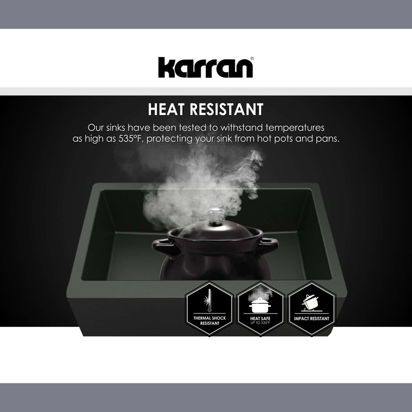 Alternate Image for Karran 33" Undermount Quartz Composite Kitchen Sink, 60/40 Double Bowl, Black, QU-711-BL