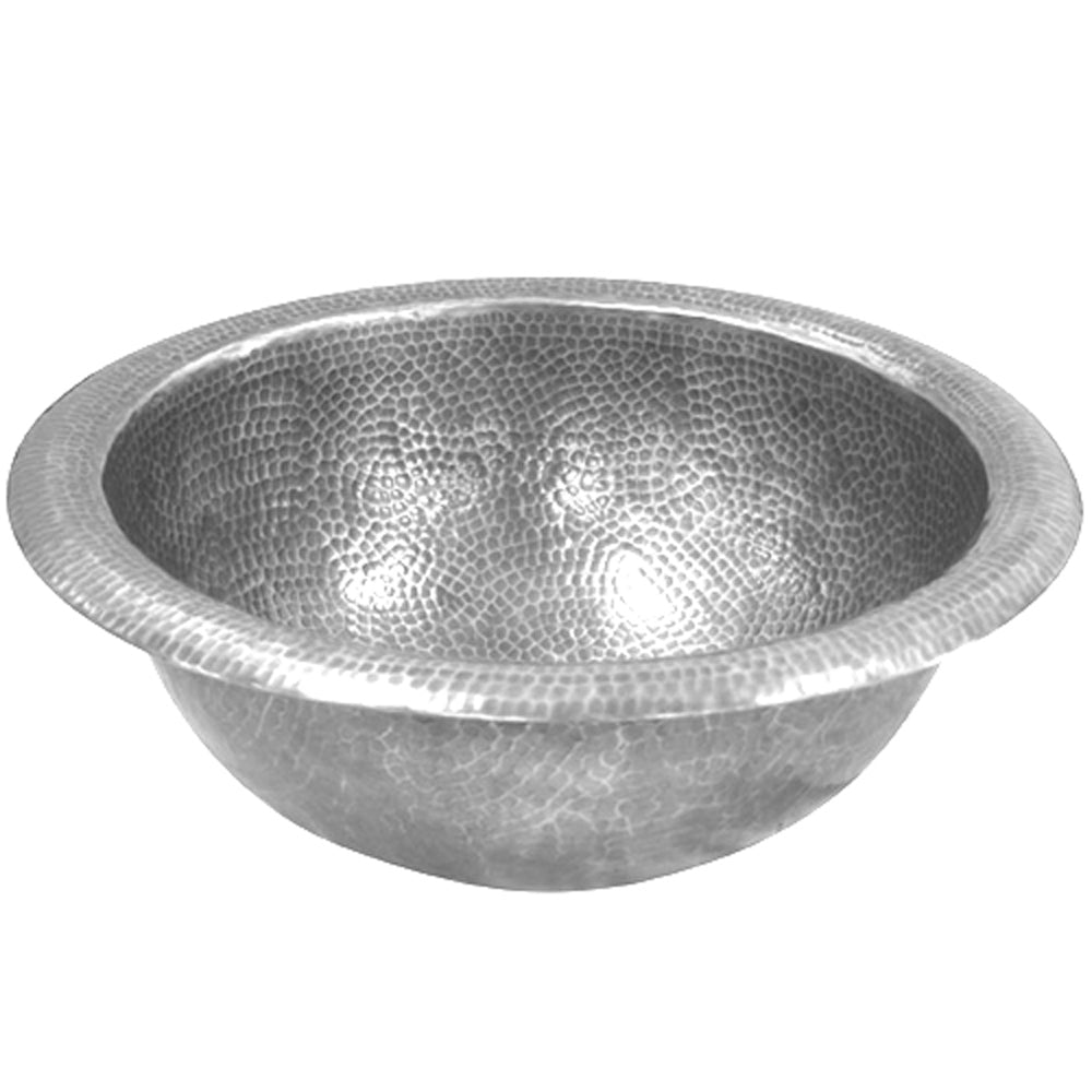 Houzer 17" Copper Topmount Bathroom Sink, Pewter, HW-AUG2RS
