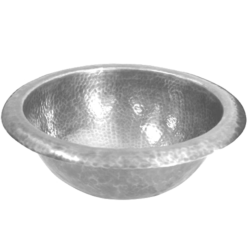 Houzer 12" Copper Topmount Bathroom Sink, Pewter, HW-BAB2RS
