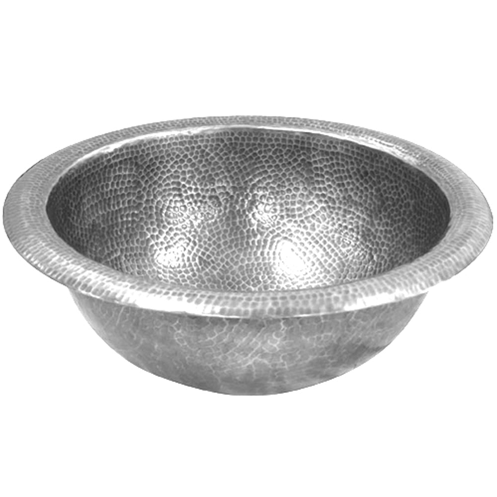 Houzer 15" Copper Topmount Bathroom Sink, Pewter, HW-CLA2RS