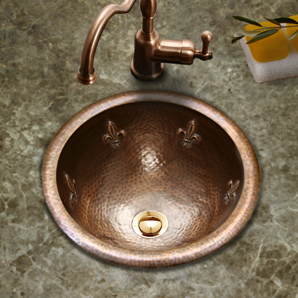 Houzer 15" Copper Topmount Bathroom Sink, HW-FAM1RS - The Sink Boutique