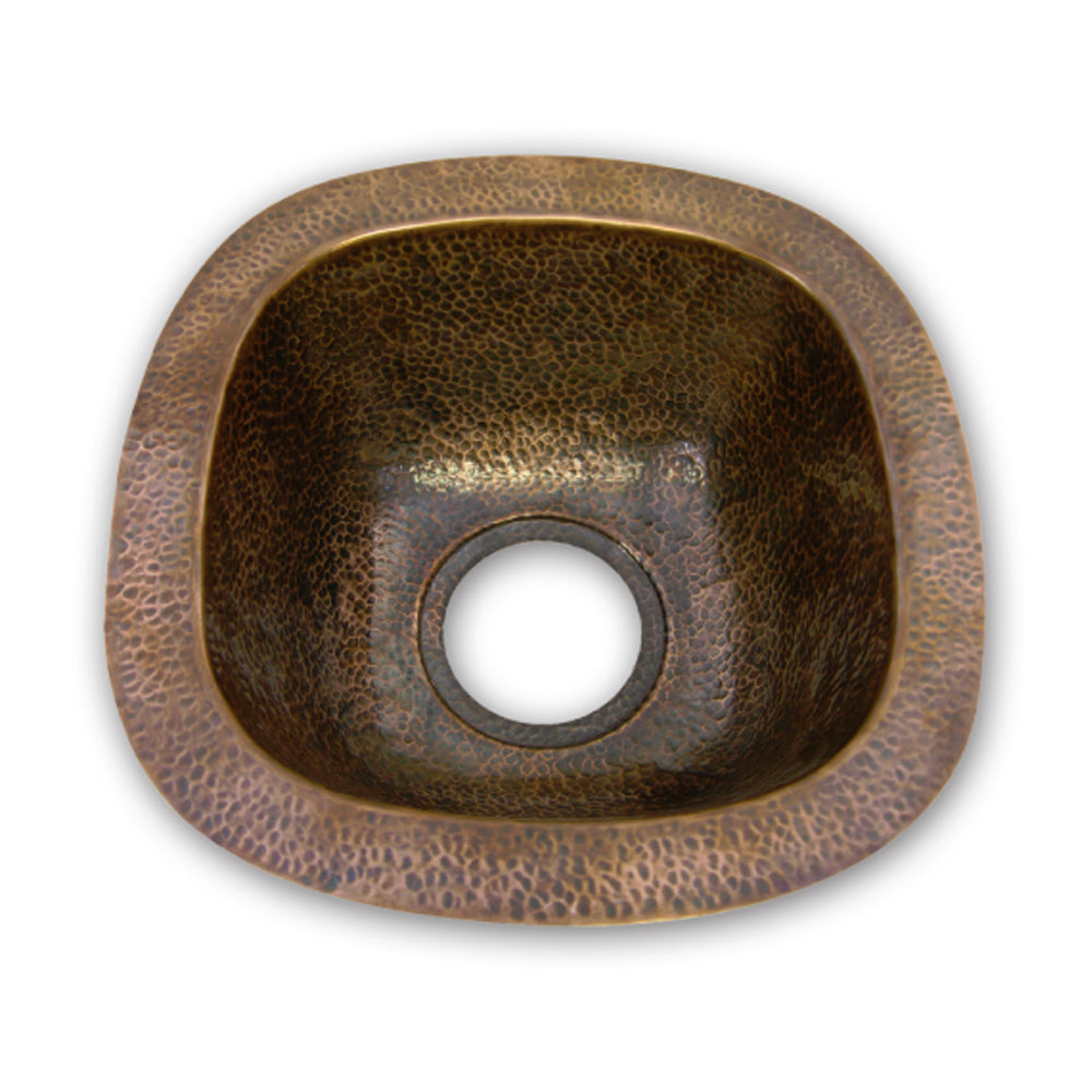 Houzer 13" Copper Flat Lip Hammerwerks Bar/Prep Sink, HW-SCH1BF