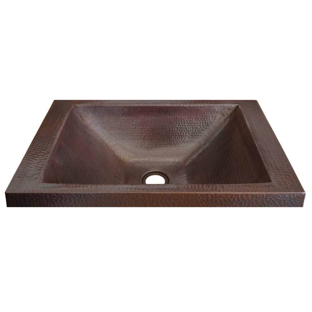 Alternate Image for Native Trails Hana 20" Rectangle Copper Bathroom Sink, Antique Copper, CPS242