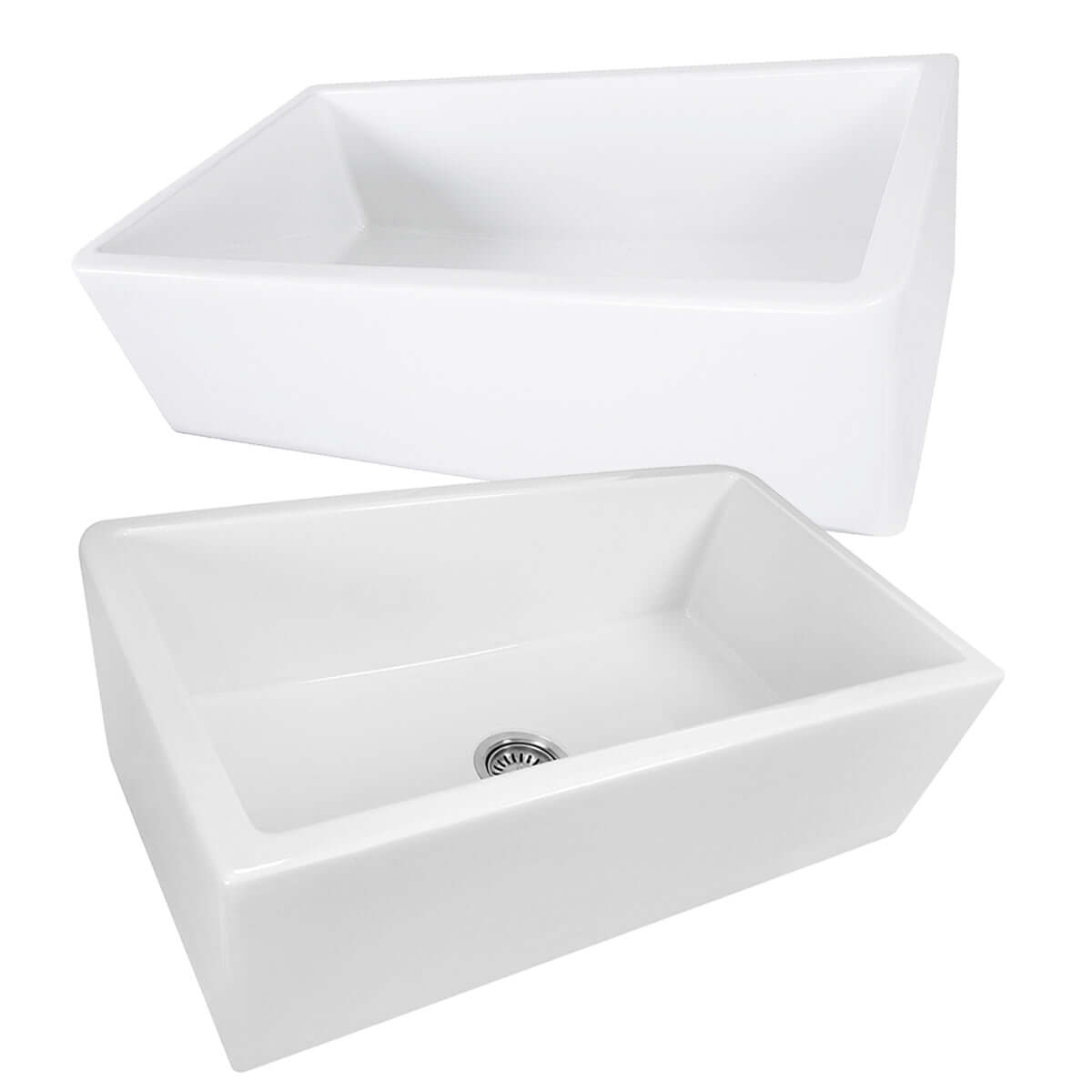 Alternate Image for Nantucket Sinks Cape 33" Fireclay Farmhouse Sink, White, Harwich-33