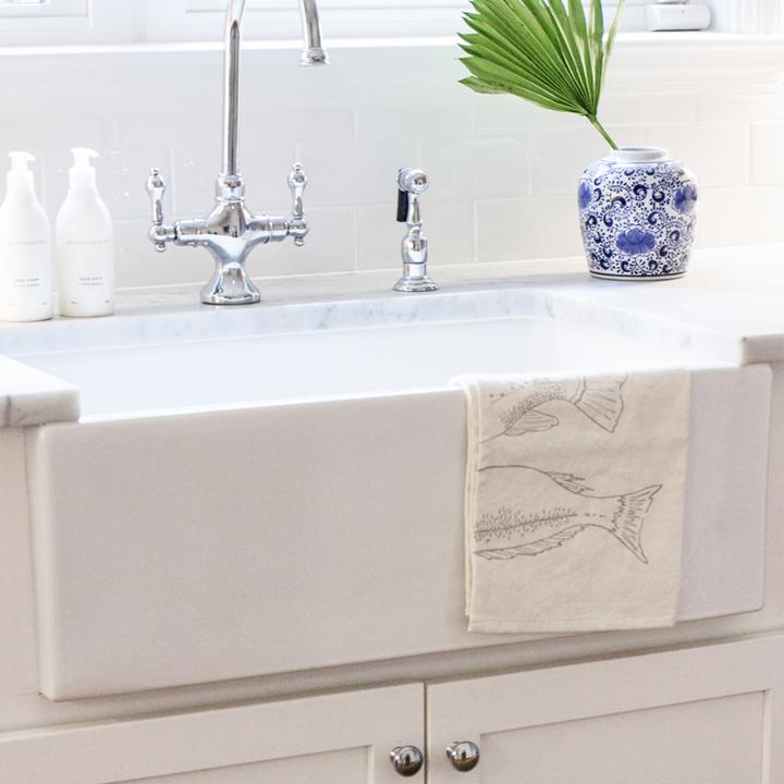 Nantucket Sinks Cape 30" Fireclay Farmhouse Sink, White, Hyannis-30