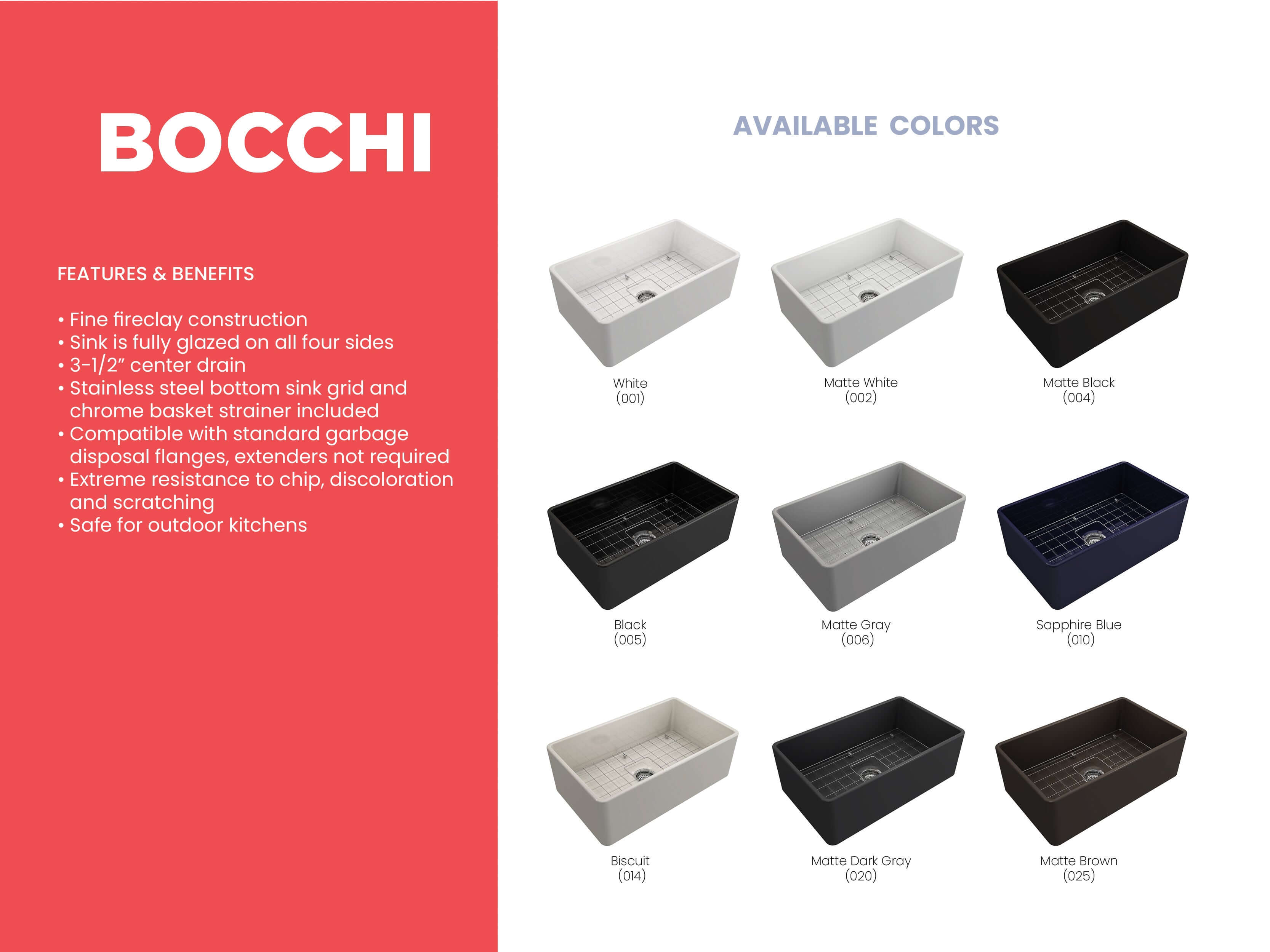 Alternate Image for BOCCHI Classico 30" Fireclay Farmhouse Apron Single Bowl Kitchen Sink, Matte Gray, 1138-006-0120
