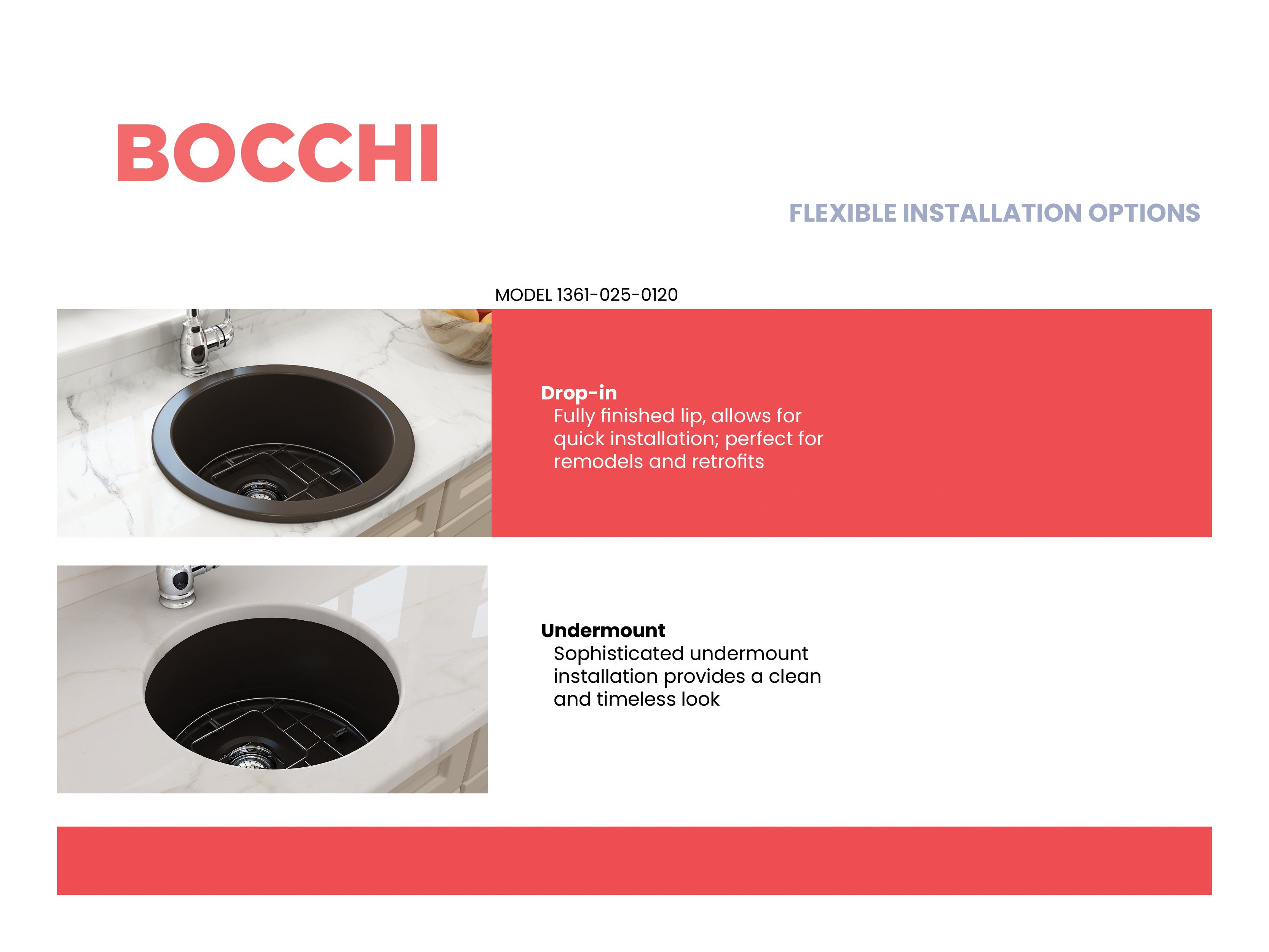Alternate Image for BOCCHI Sotto 18.5" Round Fireclay Undermount Single Bowl Bar Sink with Protective Bottom Grid and Strainer, Matte Brown, 1361-025-0120