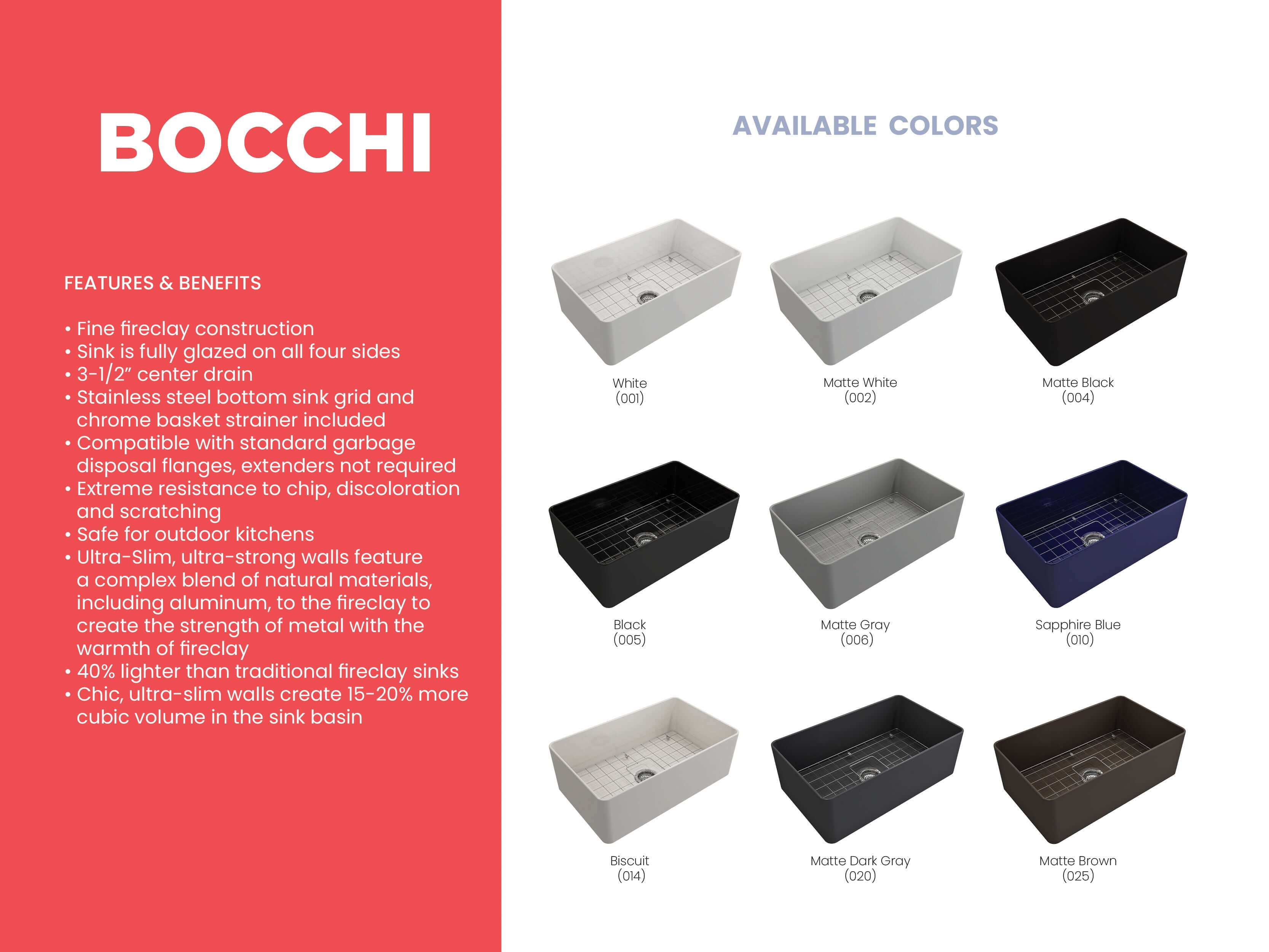 Alternate Image for BOCCHI Aderci Ultra-Slim 30" Fireclay Farmhouse Sink, Matte Brown, 1481-025-0120