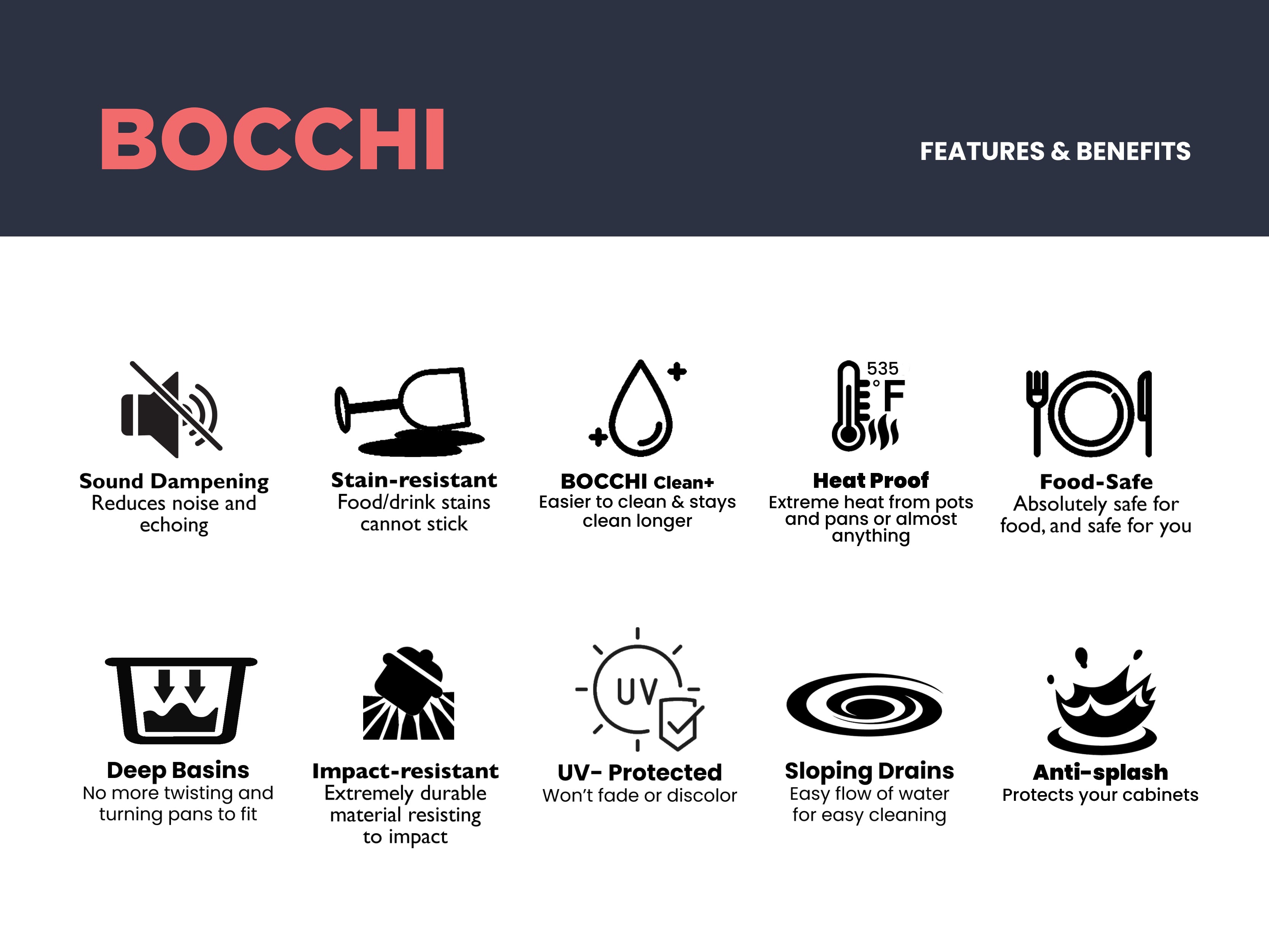 Alternate Image for BOCCHI Campino Uno 16" Rectangle Composite Granite Bar/Prep Sink, Metallic Black, 1608-505-0126