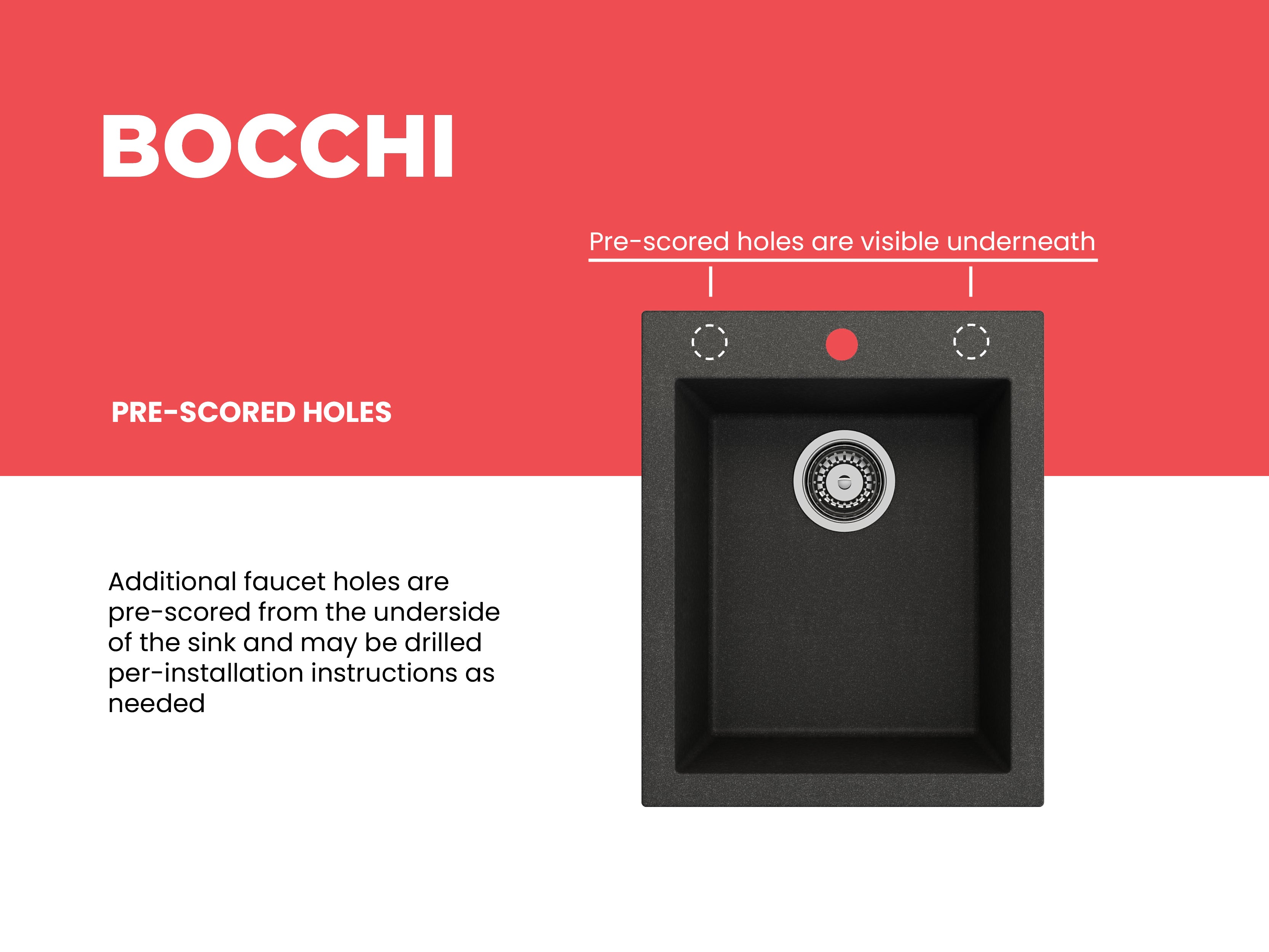 Alternate Image for BOCCHI Campino Uno 16" Rectangle Composite Granite Bar/Prep Sink, Metallic Black, 1608-505-0126