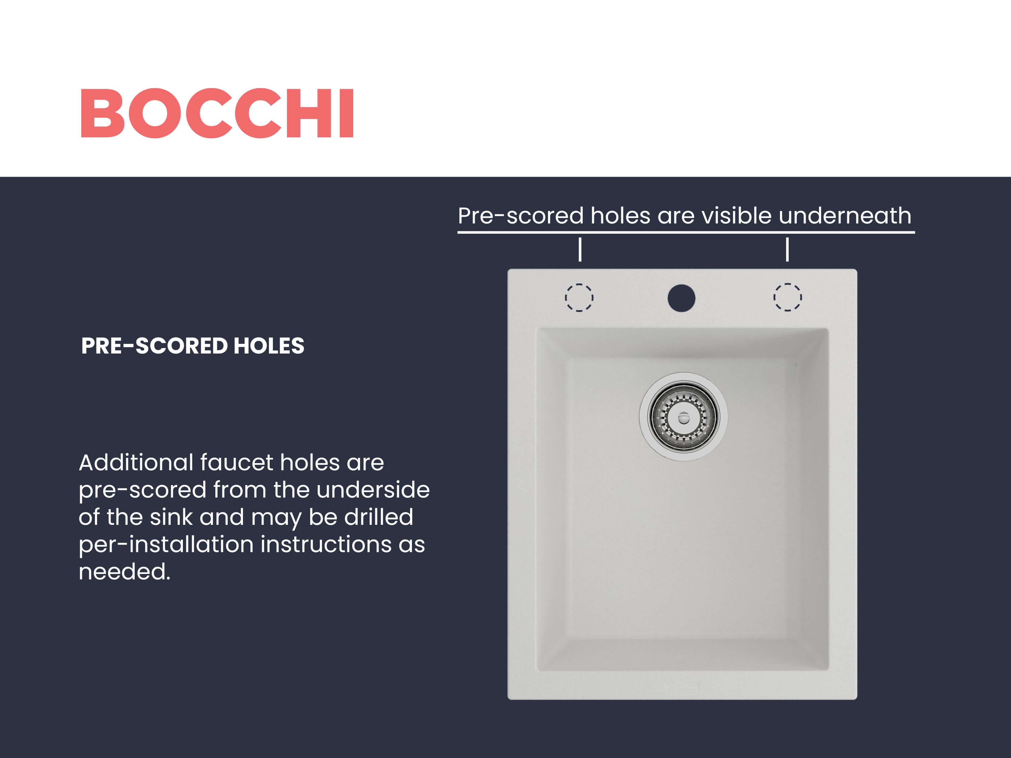 Alternate Image for BOCCHI Campino Uno 16" Rectangle Granite Bar/Prep Sink with Accessories, Milk White, 1608-507-0126