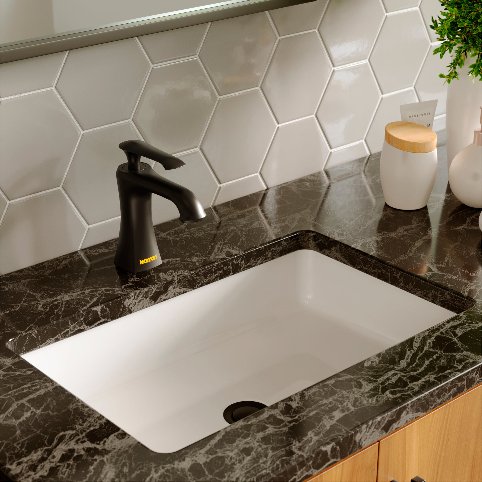 Alternate Image for Karran Woodburn 1.2 GPM Single Lever Handle Lead-free Brass ADA Bathroom Faucet, Basin, Matte Black, KBF410MB