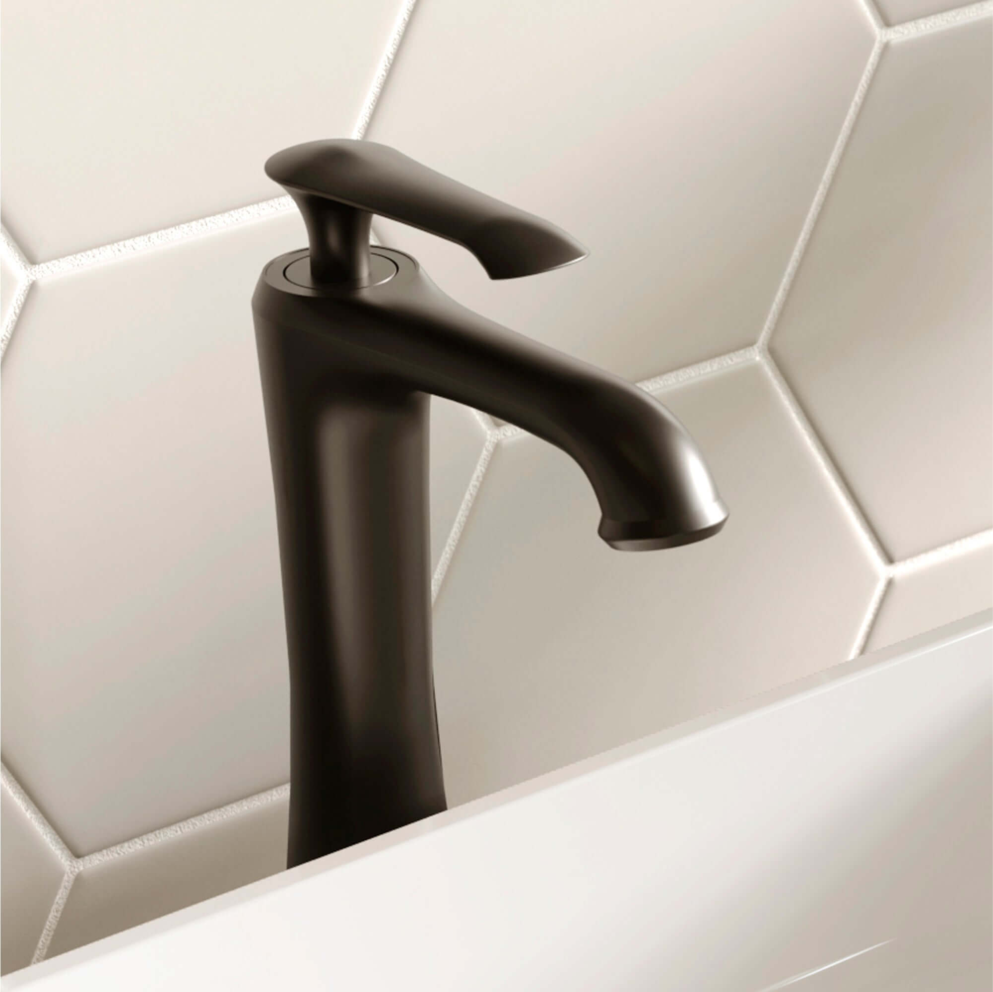 Alternate Image for Karran Woodburn 1.2 GPM Single Lever Handle Lead-free Brass ADA Bathroom Faucet, Vessel, Matte Black, KBF412MB