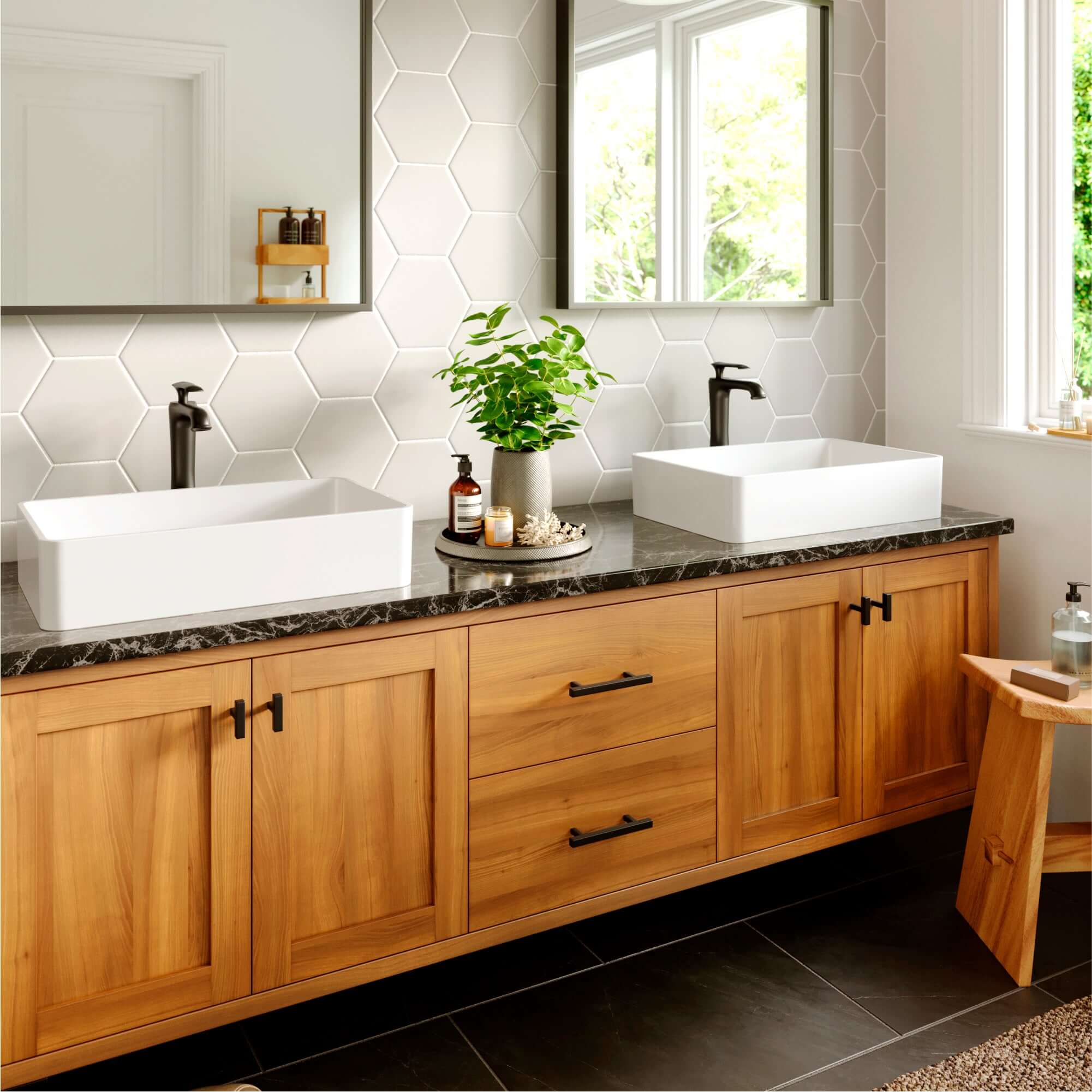 Alternate Image for Karran Woodburn 1.2 GPM Single Lever Handle Lead-free Brass ADA Bathroom Faucet, Vessel, Matte Black, KBF412MB