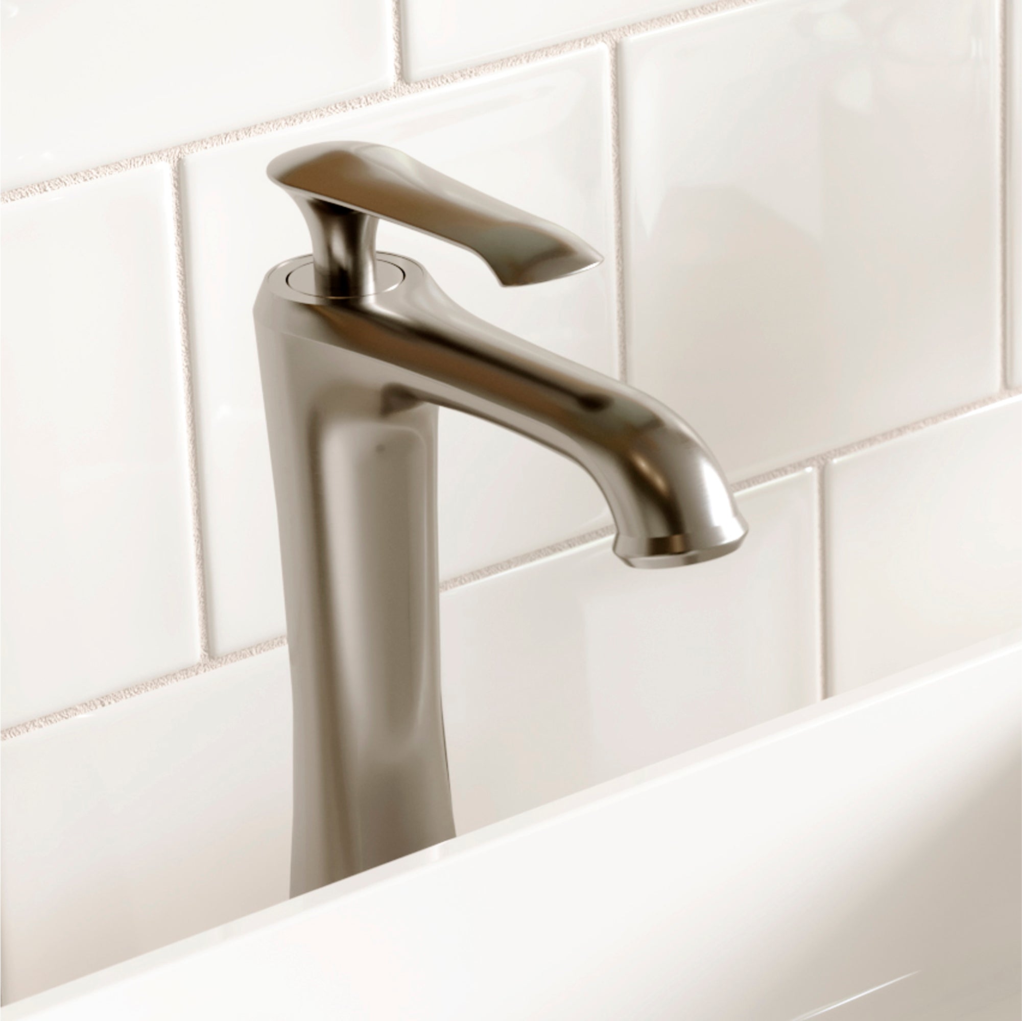 Alternate Image for Karran Woodburn 1.2 GPM Single Lever Handle Lead-free Brass ADA Bathroom Faucet, Vessel, Stainless Steel, KBF412SS