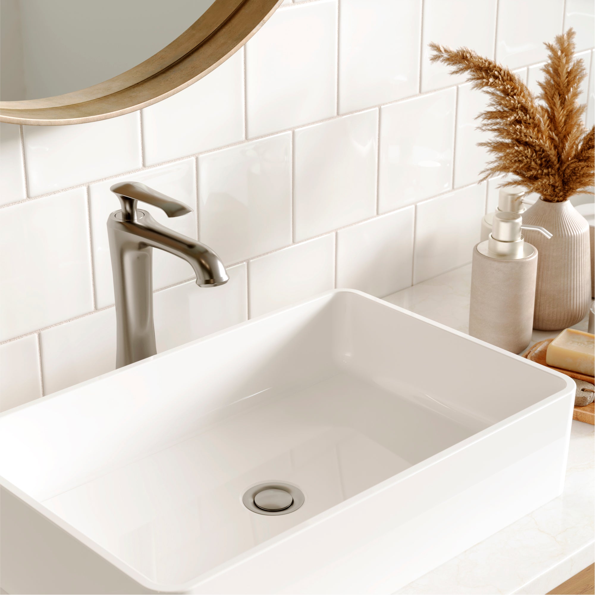 Alternate Image for Karran Woodburn 1.2 GPM Single Lever Handle Lead-free Brass ADA Bathroom Faucet, Vessel, Stainless Steel, KBF412SS