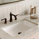 Karran Woodburn 1.2 GPM Double Lever Handle Lead-free Brass ADA Bathroom Faucet, Widespread, Oil Rubbed Bronze, KBF414ORB