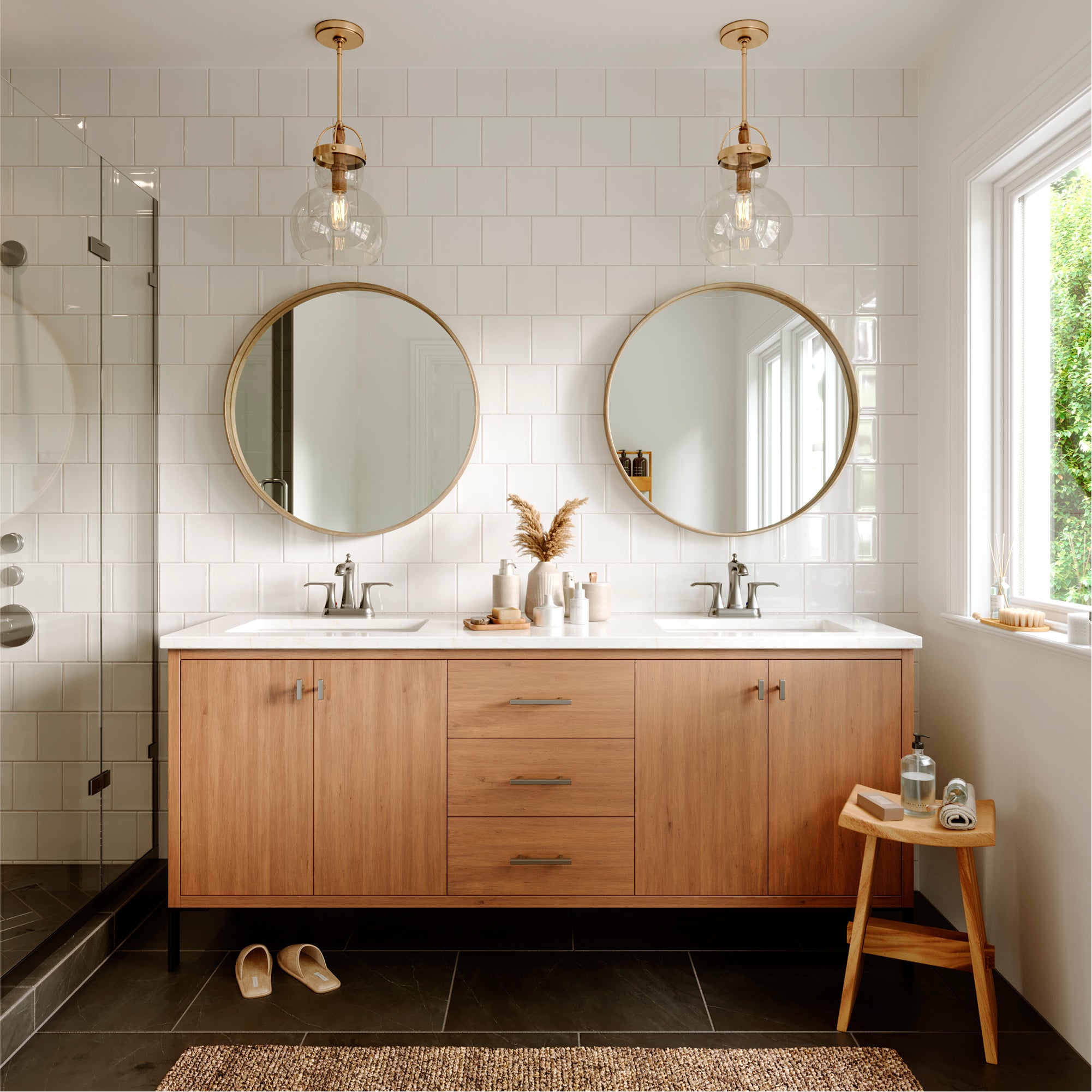 Alternate Image for Karran Woodburn 1.2 GPM Double Lever Handle Lead-free Brass ADA Bathroom Faucet, Centerset, Stainless Steel, KBF416SS