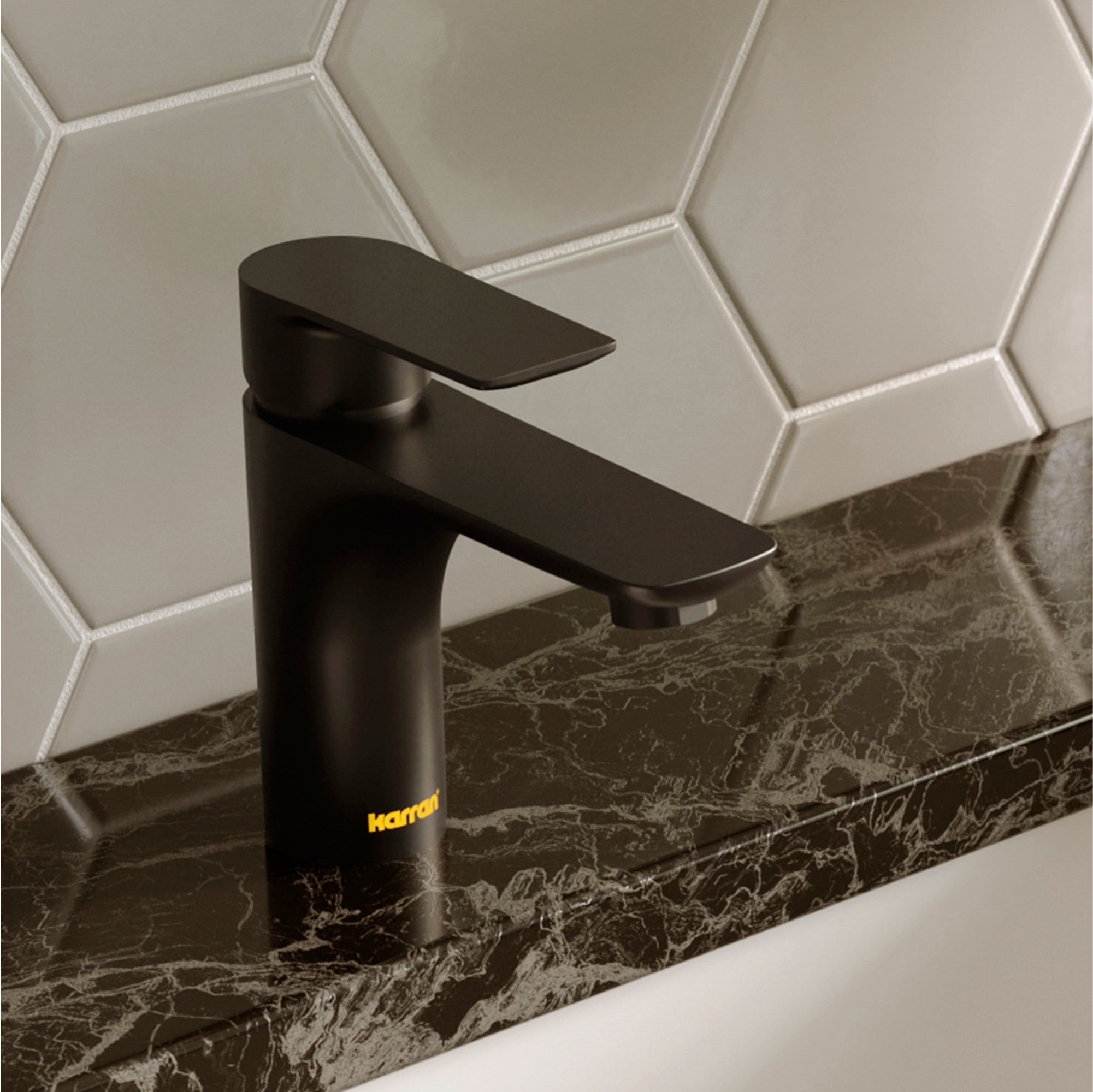 Karran Kayes 1.2 GPM Single Lever Handle Lead-free Brass ADA Bathroom Faucet, Basin, Matte Black, KBF420MB