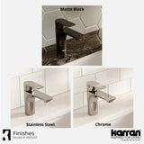 Karran Kayes 1.2 GPM Single Lever Handle Lead-free Brass ADA Bathroom Faucet, Basin, Matte Black, KBF420MB