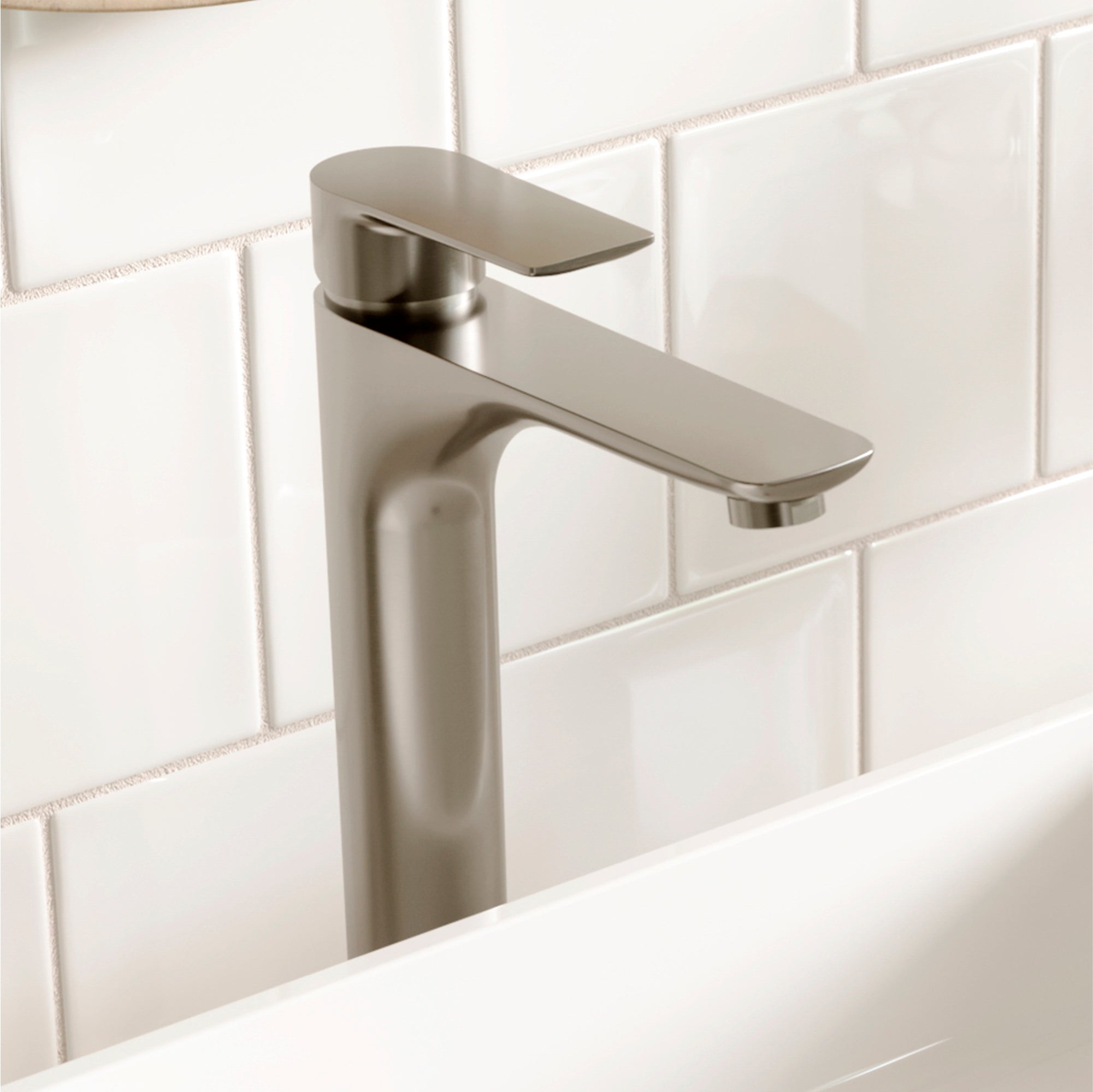 Karran Kayes 1.2 GPM Single Lever Handle Lead-free Brass ADA Bathroom Faucet, Vessel, Stainless Steel, KBF422SS