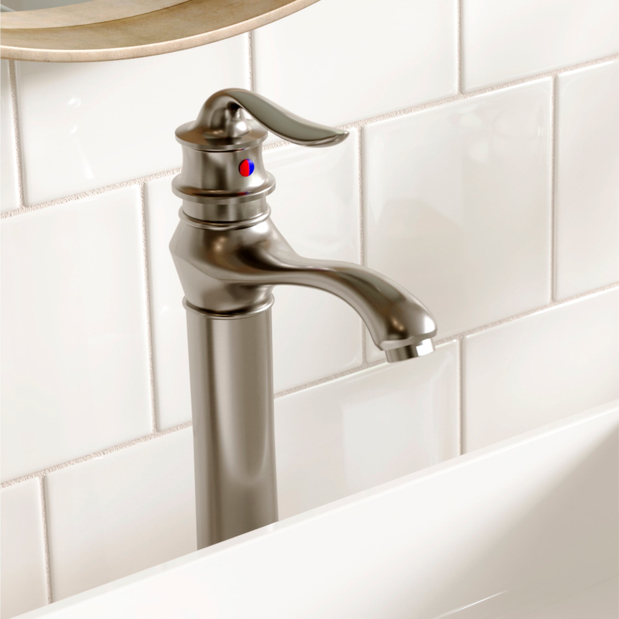 Karran Dartford 1.2 GPM Single Lever Handle Lead-free Brass ADA Bathroom Faucet, Vessel, Stainless Steel, KBF432SS