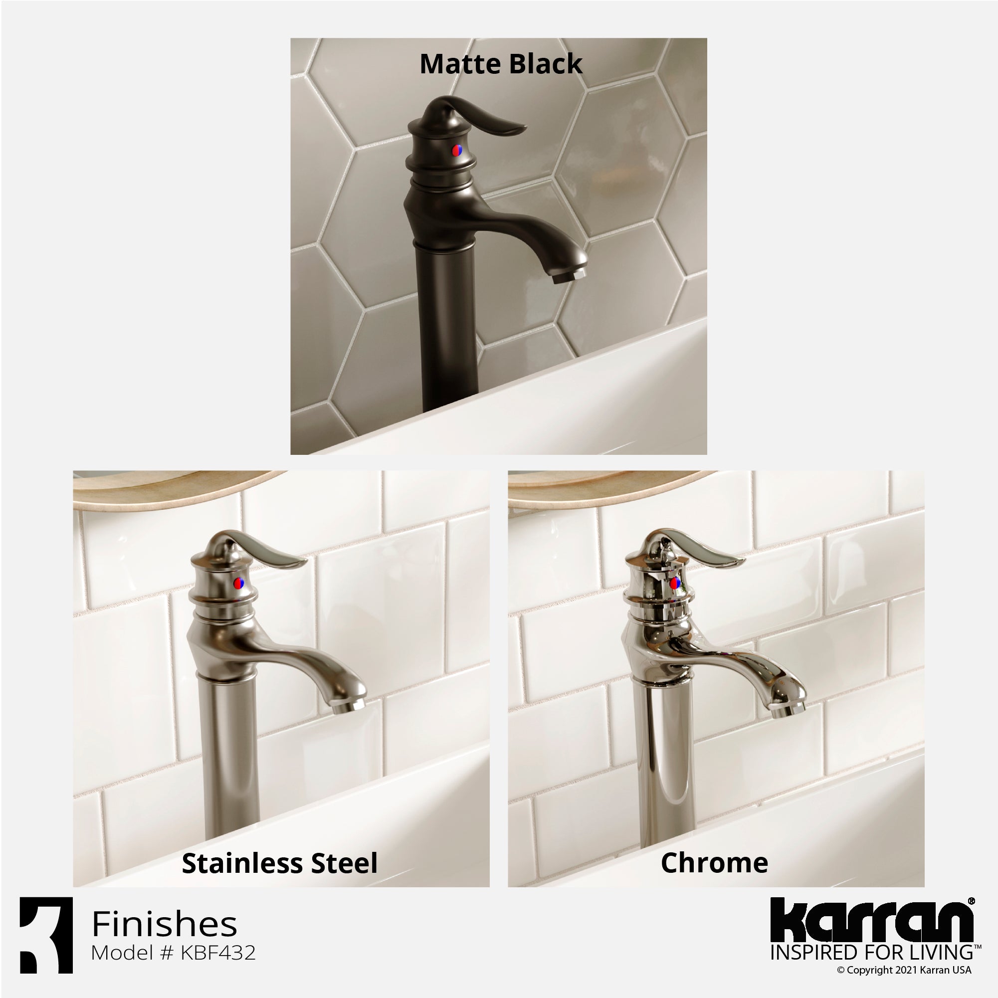 Alternate Image for Karran Dartford 1.2 GPM Single Lever Handle Lead-free Brass ADA Bathroom Faucet, Vessel, Stainless Steel, KBF432SS